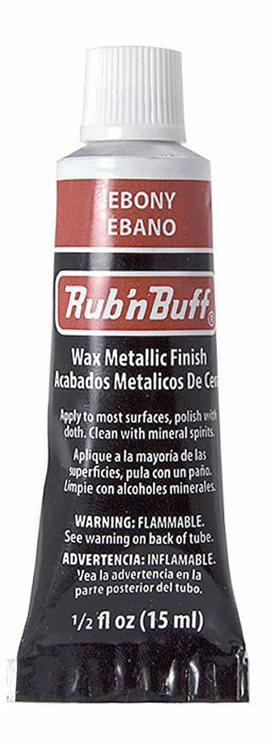 Amaco Rub ‘N Buff Wax Metallic Finish, Ebony, 0.5-Fluid Ounce