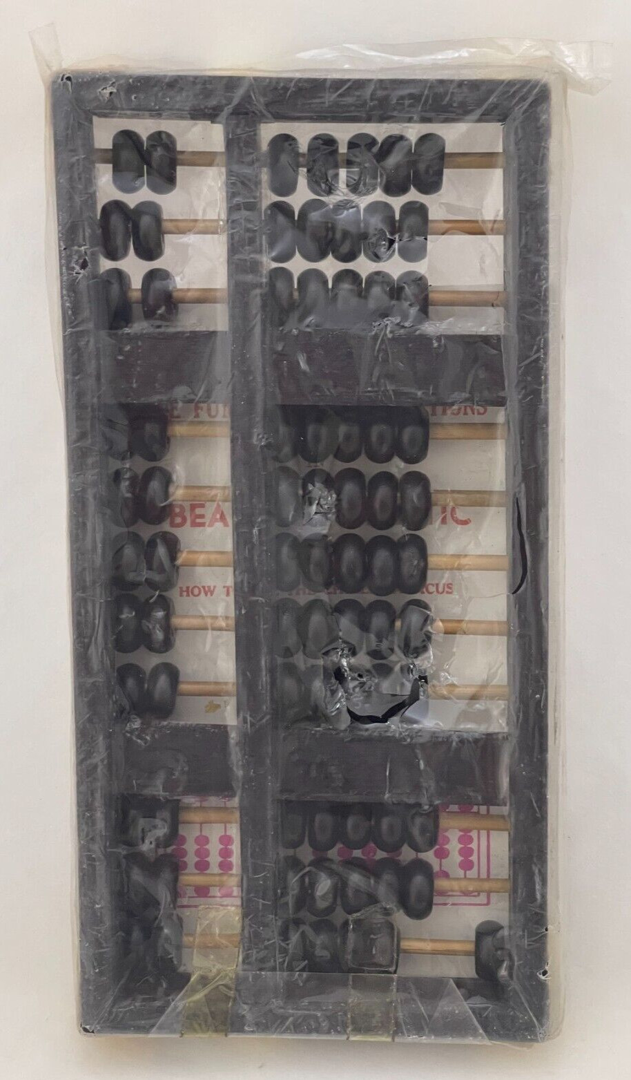 Chinese Bead Abacus-77 beads with Bead Arithmetic Manual Wood+Brass