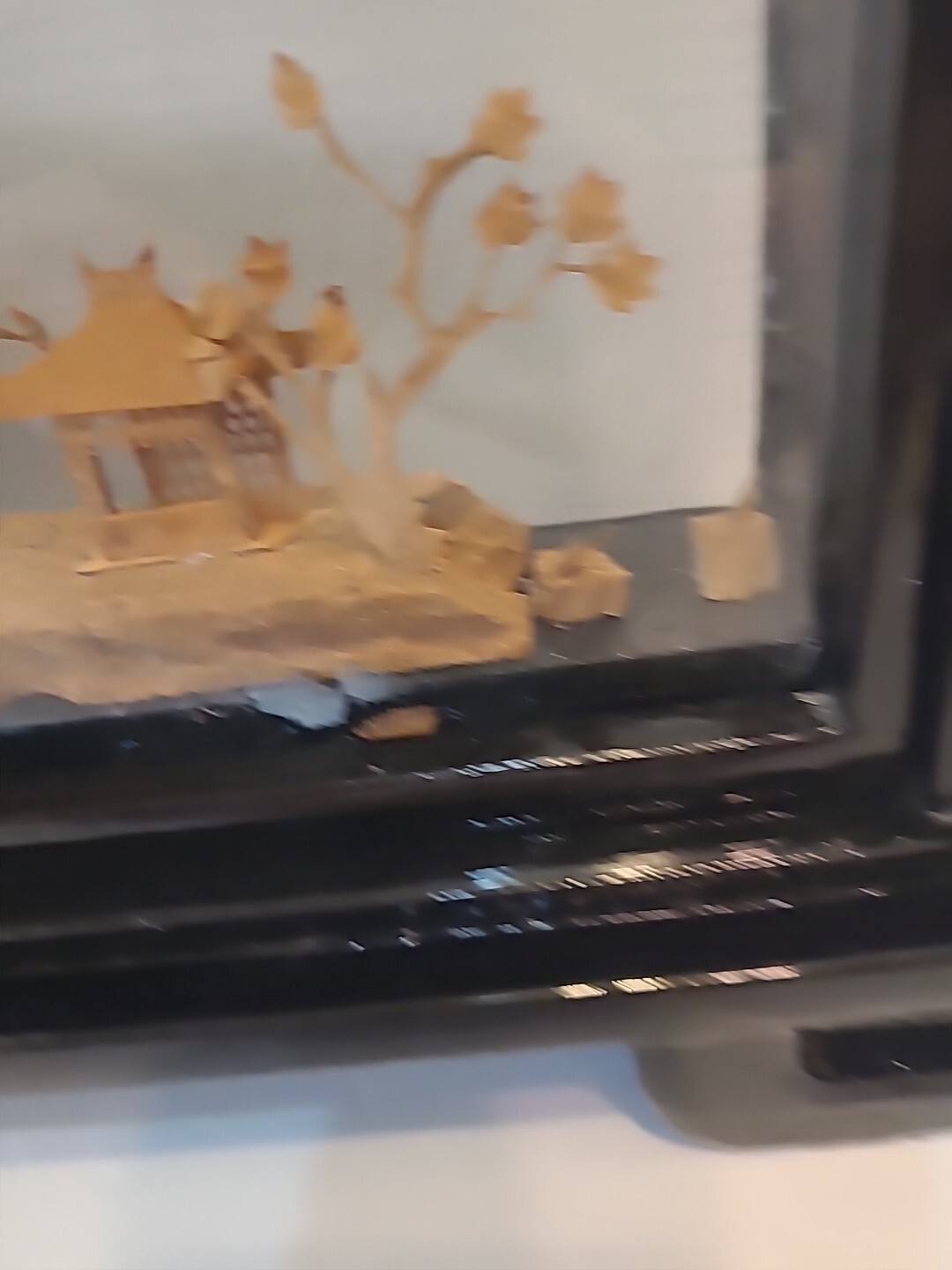 Chinese Cork and Wood Diorama of Pagodas and Trees