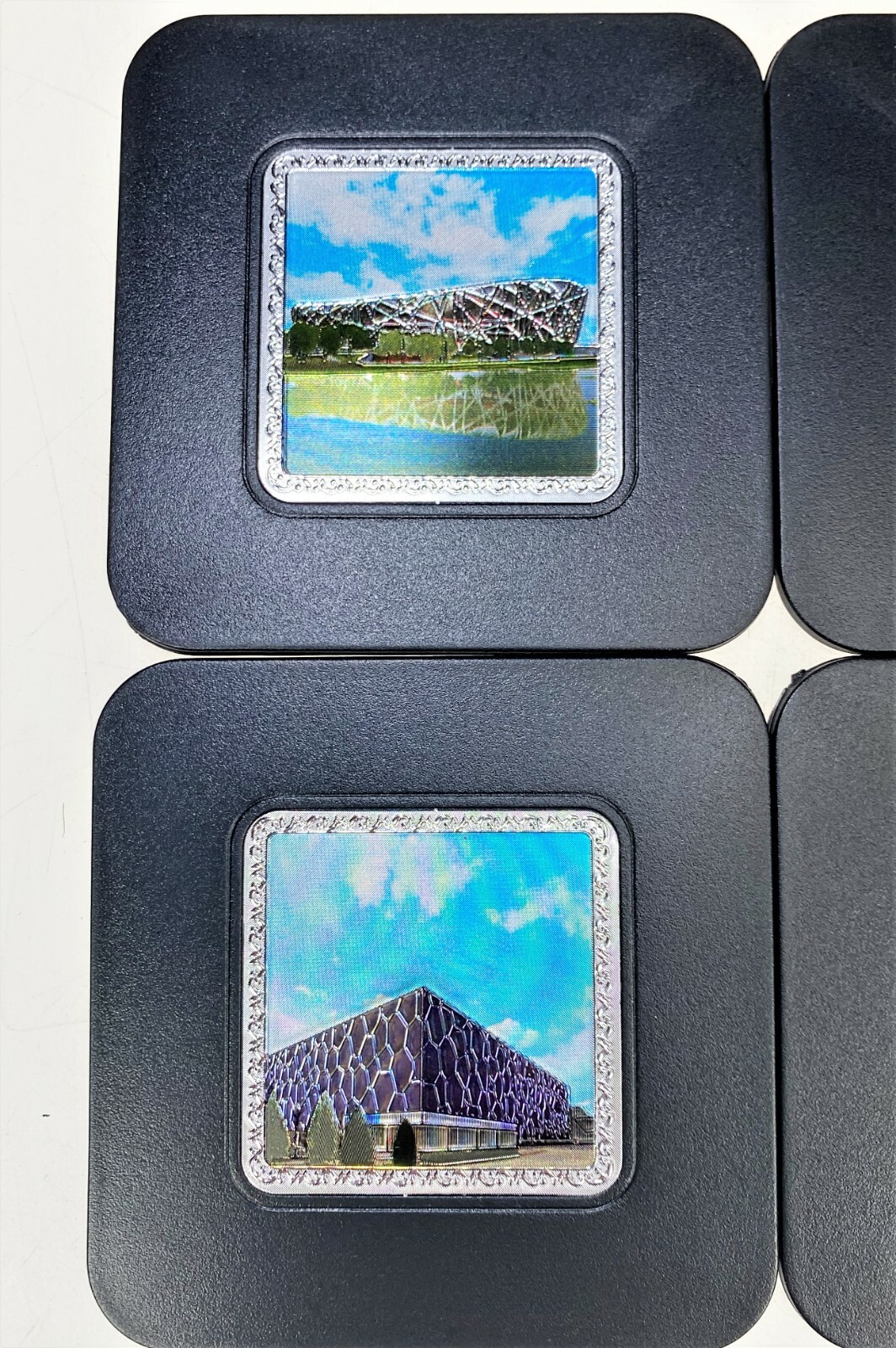6 Square Drink Coasters‌‌‌ ‌Black 3.5”x3.5” Souvenir China Oriental Asian