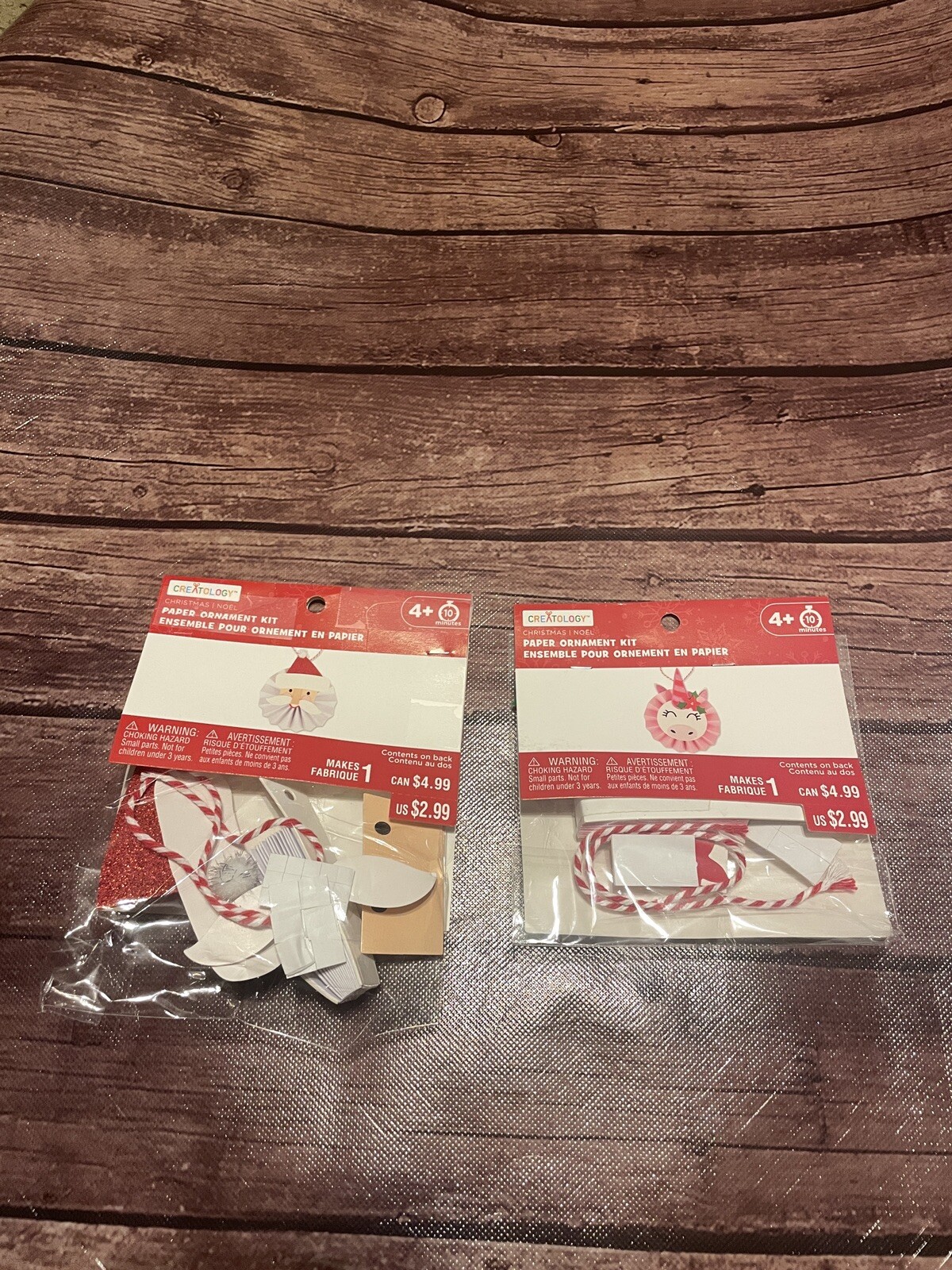 Creatology Paper Ornament Kits Santa And Unicorn