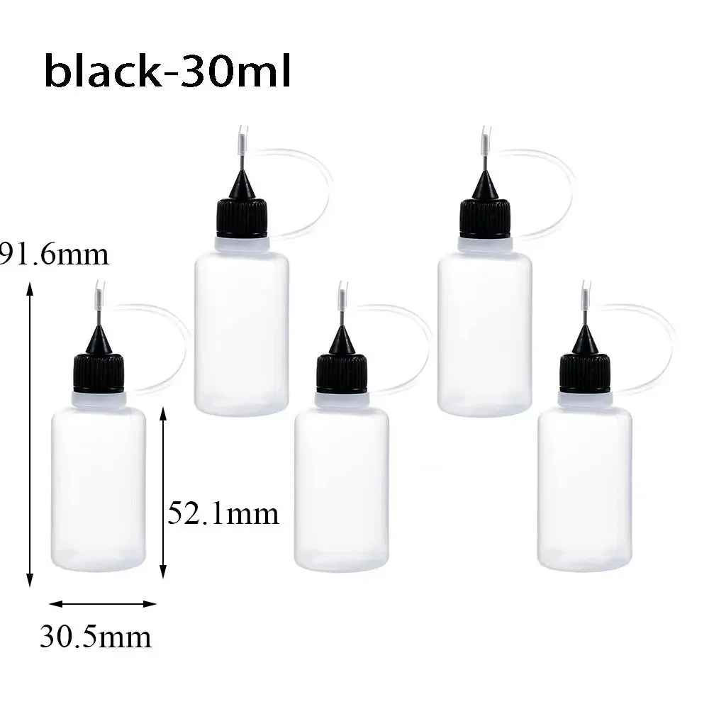 5PCS Needle Tip Glue Applicator Bottles 5-100ML DIY Craft Quilling Tool