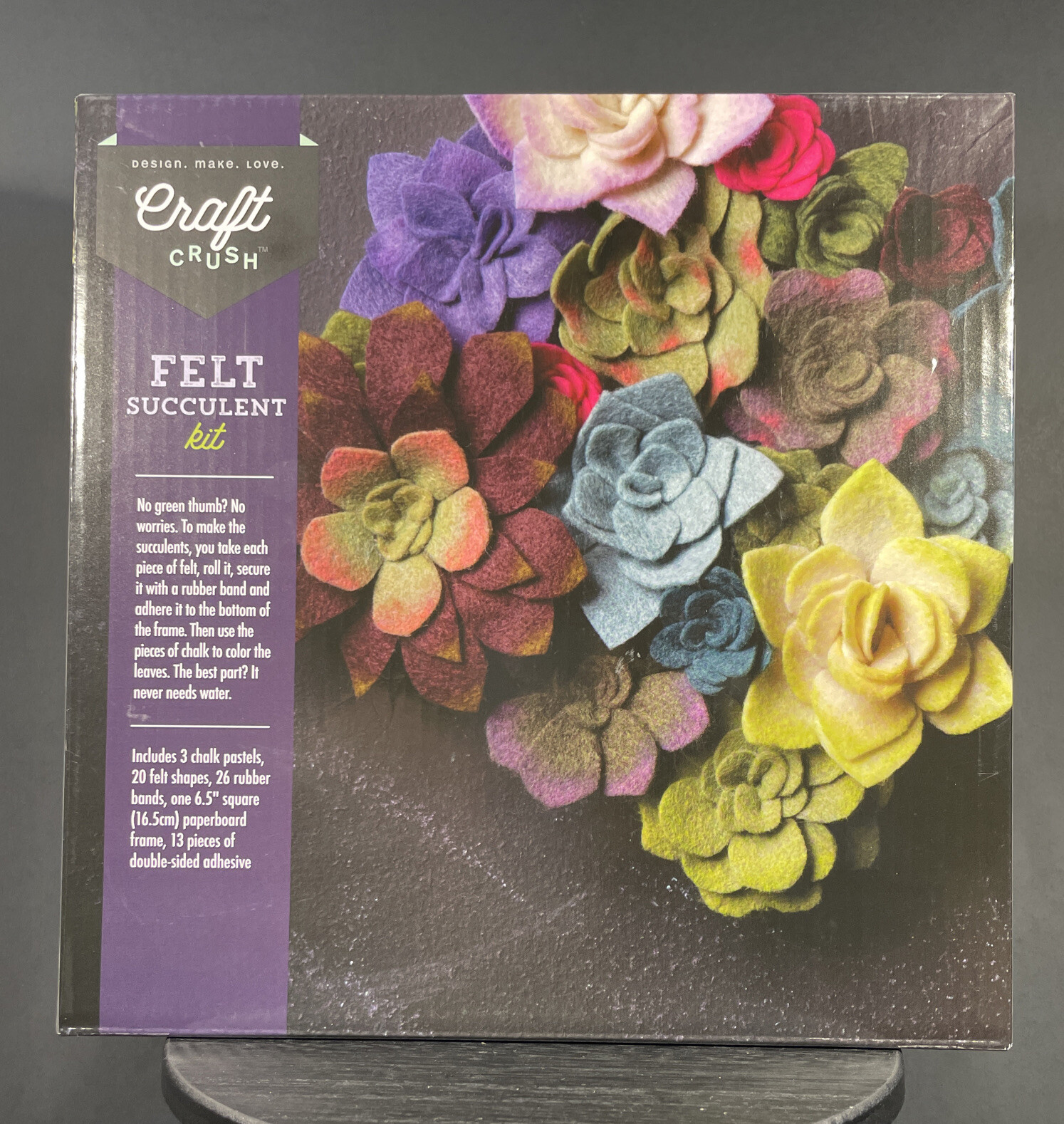 Craft Crush Felt Succulent Kit NEW Sealed Box – design make love. Ages 13+