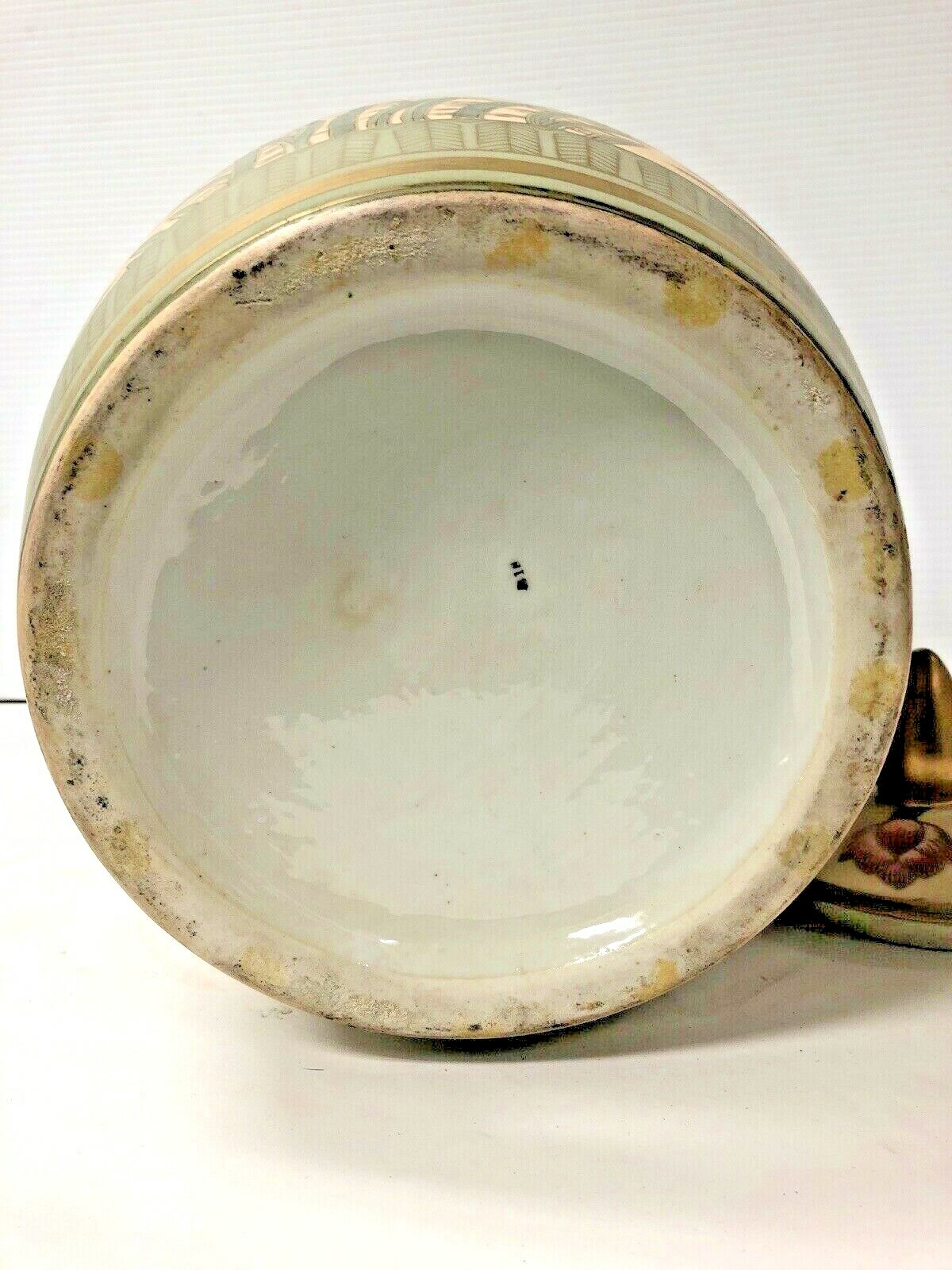 Chinese Hand Painted Porcelain Covered Jar Height 14 1/2”