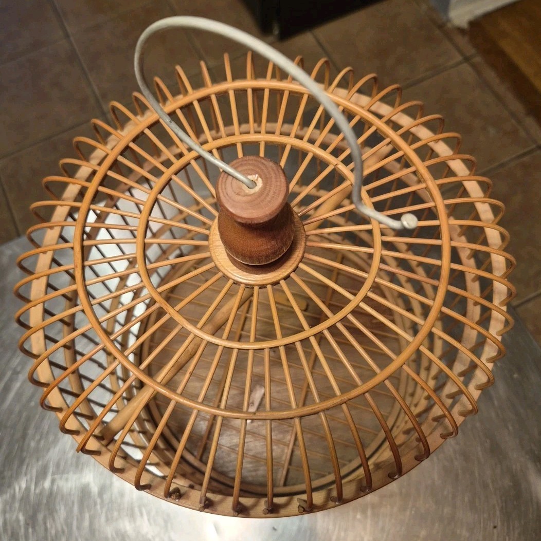 Vintage Chinese Bamboo Song Bird Bird Cage 14.5″h × 10″ w