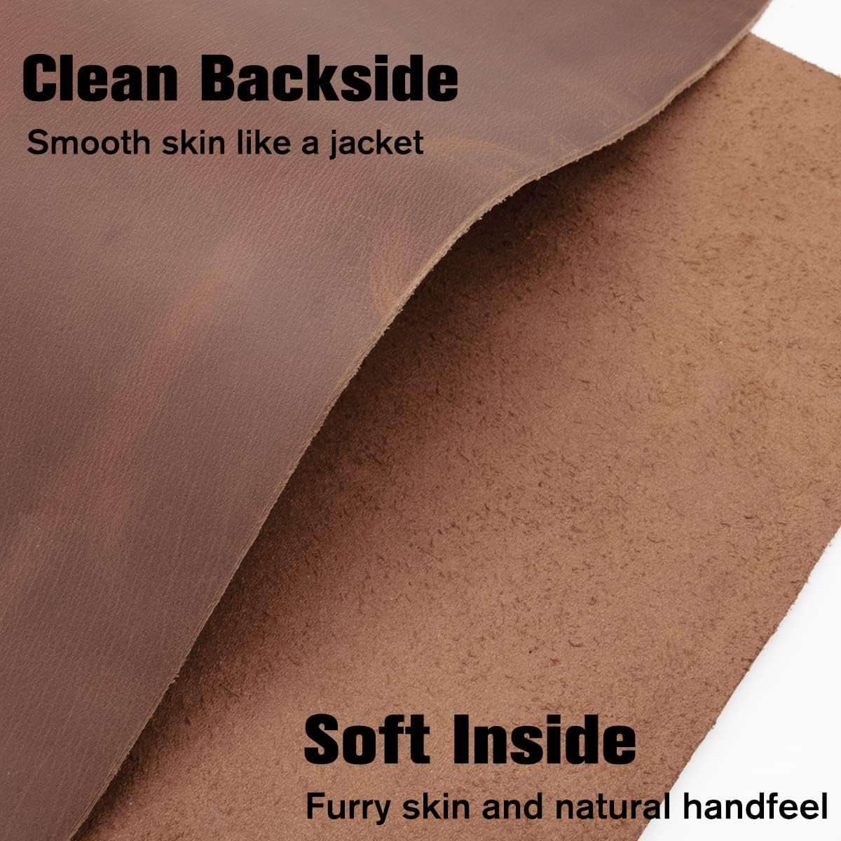 Full Grain Leather Sheets for Crafts Genuine Cowhide Tooling Leather Square Piec