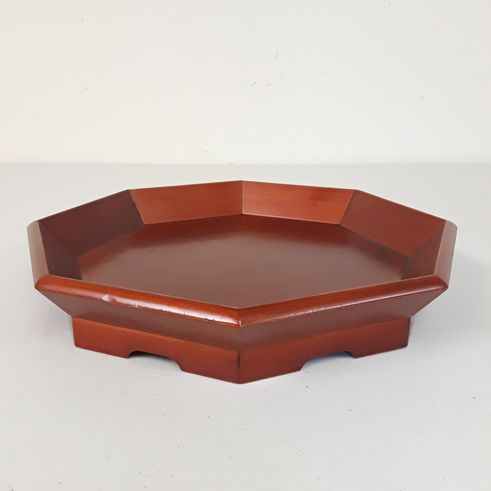 Chinese Display Pedestal Wooden Plant Stand Riser For Beta Fishbowl 12″ Octagon
