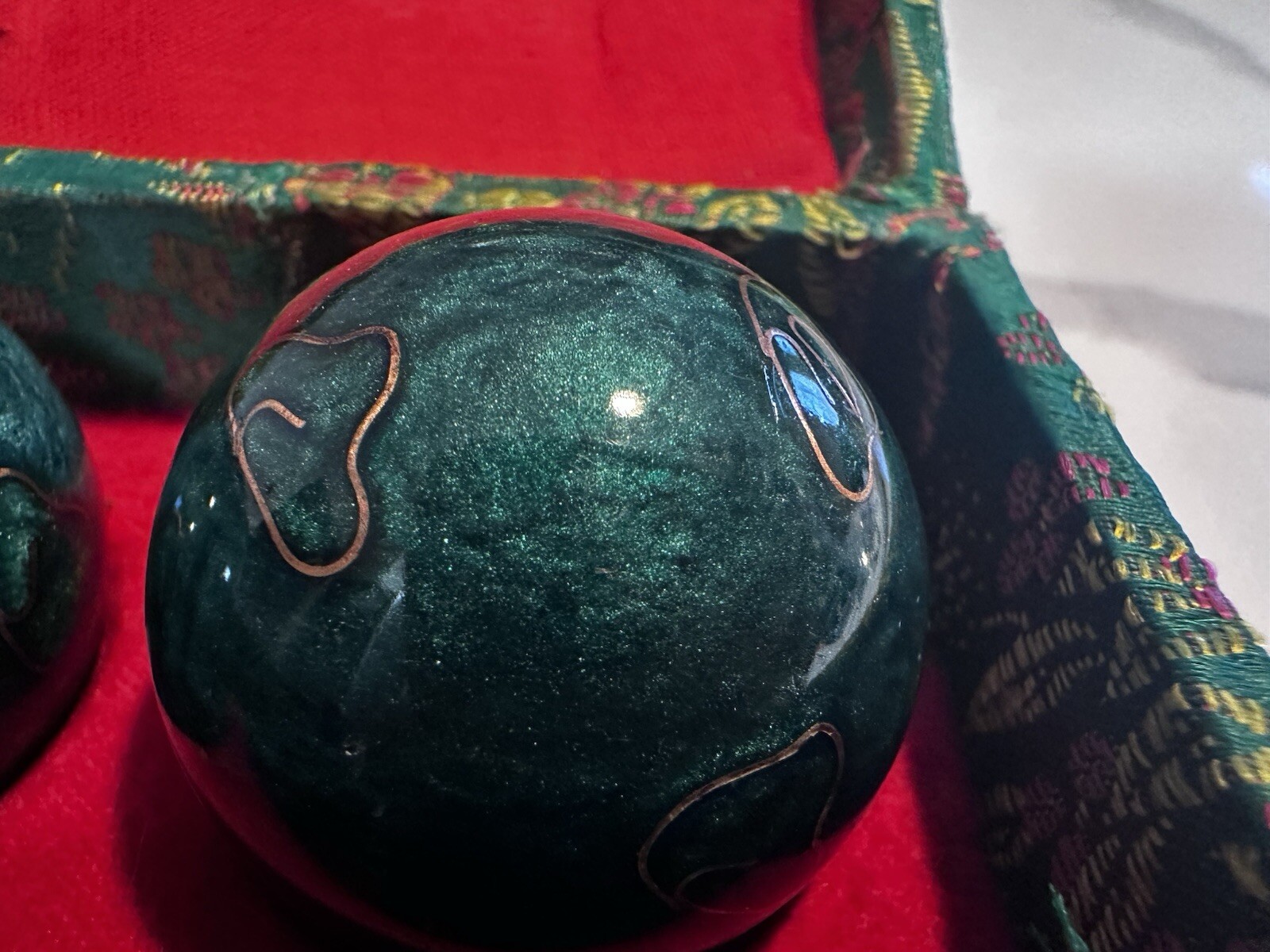 Vintage Iron Ball Health Set Moon 🌙 Sun 🌞Musical Baoding Balls Stress