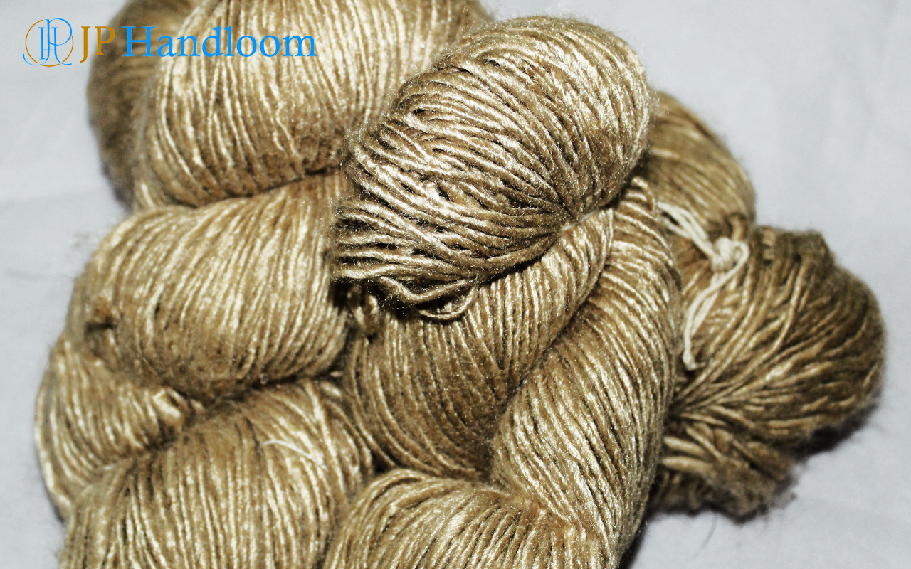 100% Golden Muga HandSpun Silk Yarn Knit crochet-1 kg Exclusive DK Weight