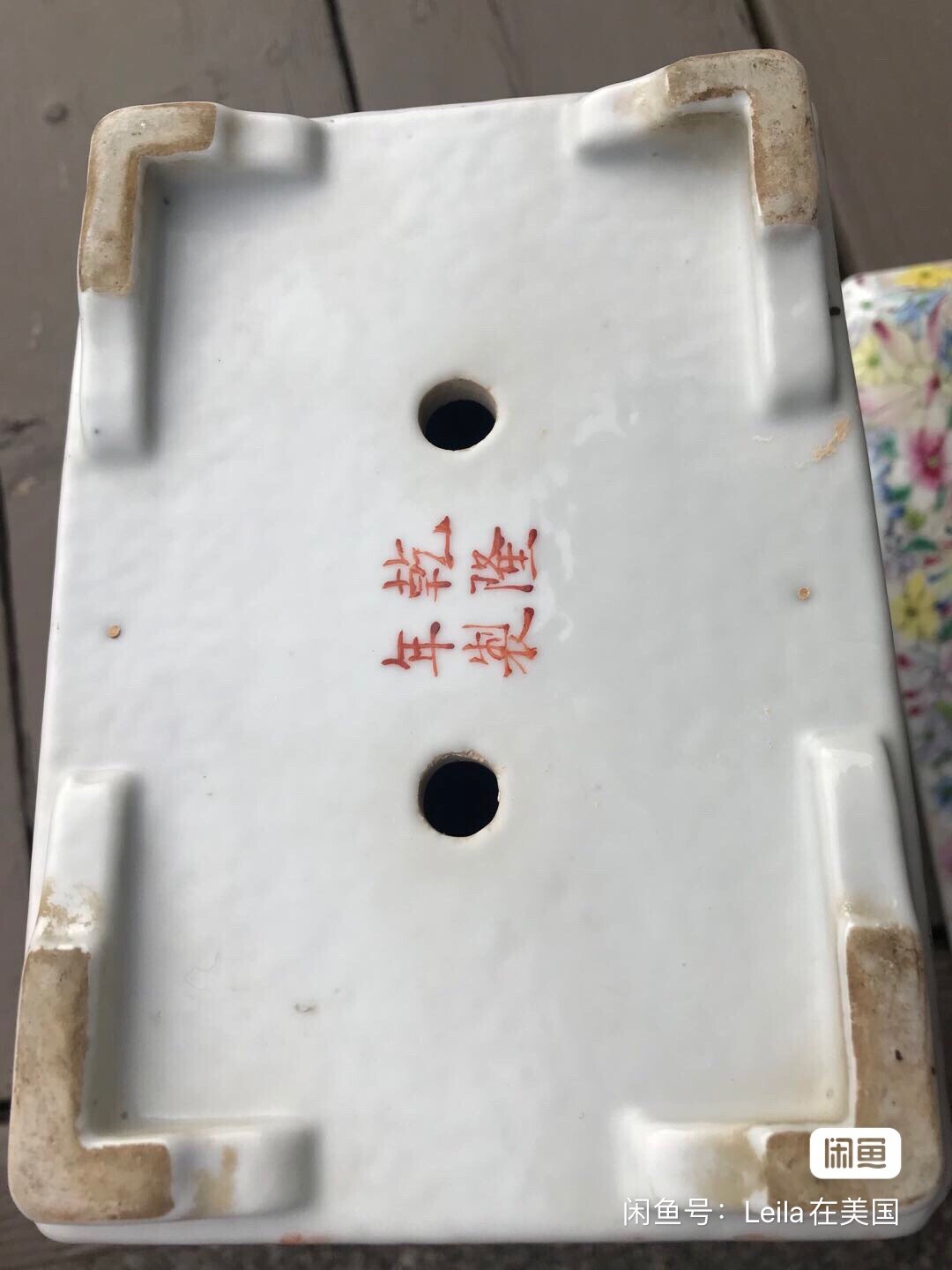 Chinese antique porcelain A pair of flowerpot Late Qing early republic