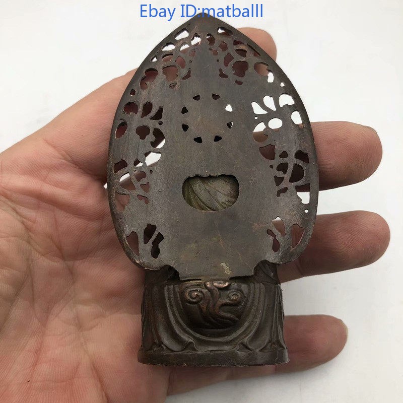 Retro Chinese Buddha Statue Alloy Sculpture Meditation Figurine Ornament