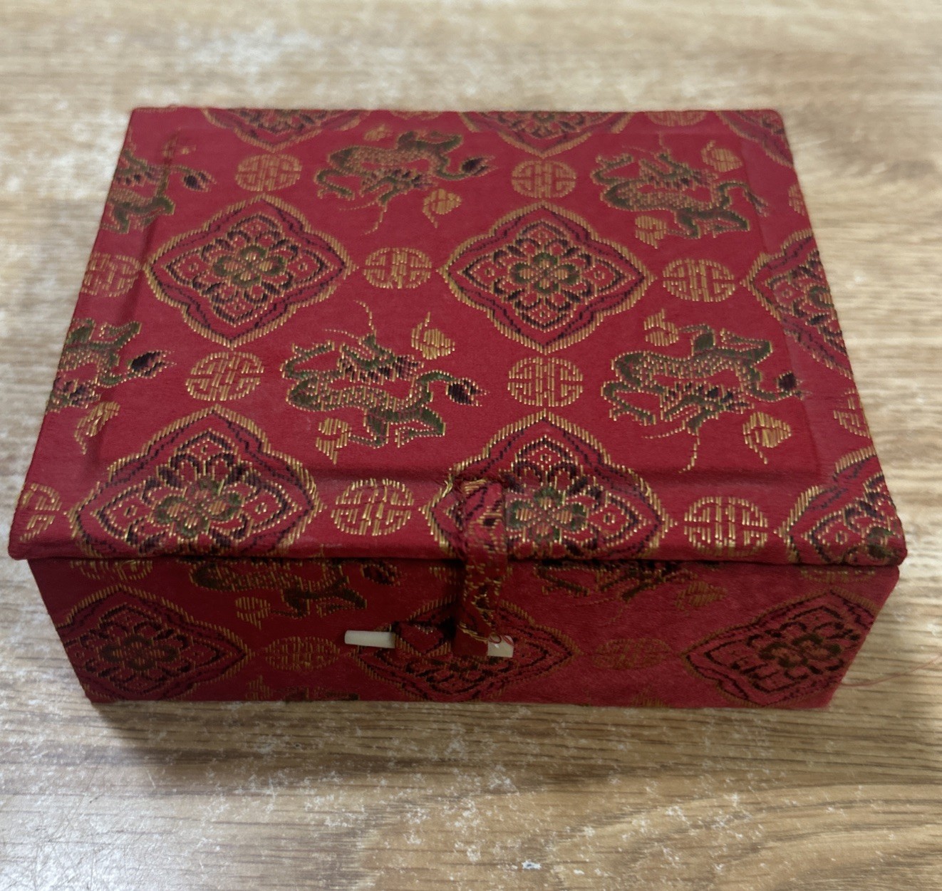 Vintage Chinese Soapstone Seal Stamp Red Paste Blue White Porcelain Lid Box
