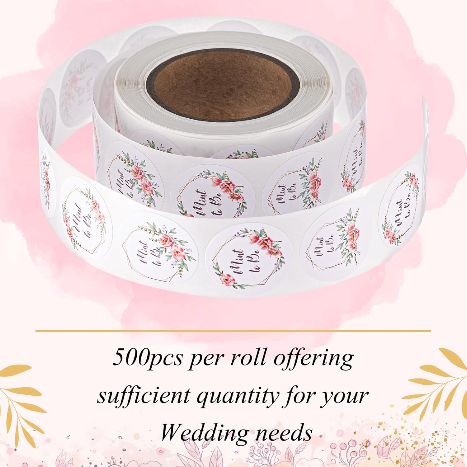 Colarr 500 Pieces Mint to Be Label Stickers Wedding Party Favors Labels White