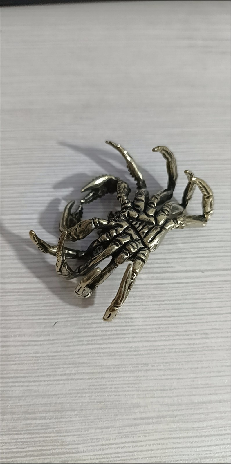 Pure Brass Crab Ornament Chinese Retro Fortune Tea Pet Copper Craft Gift