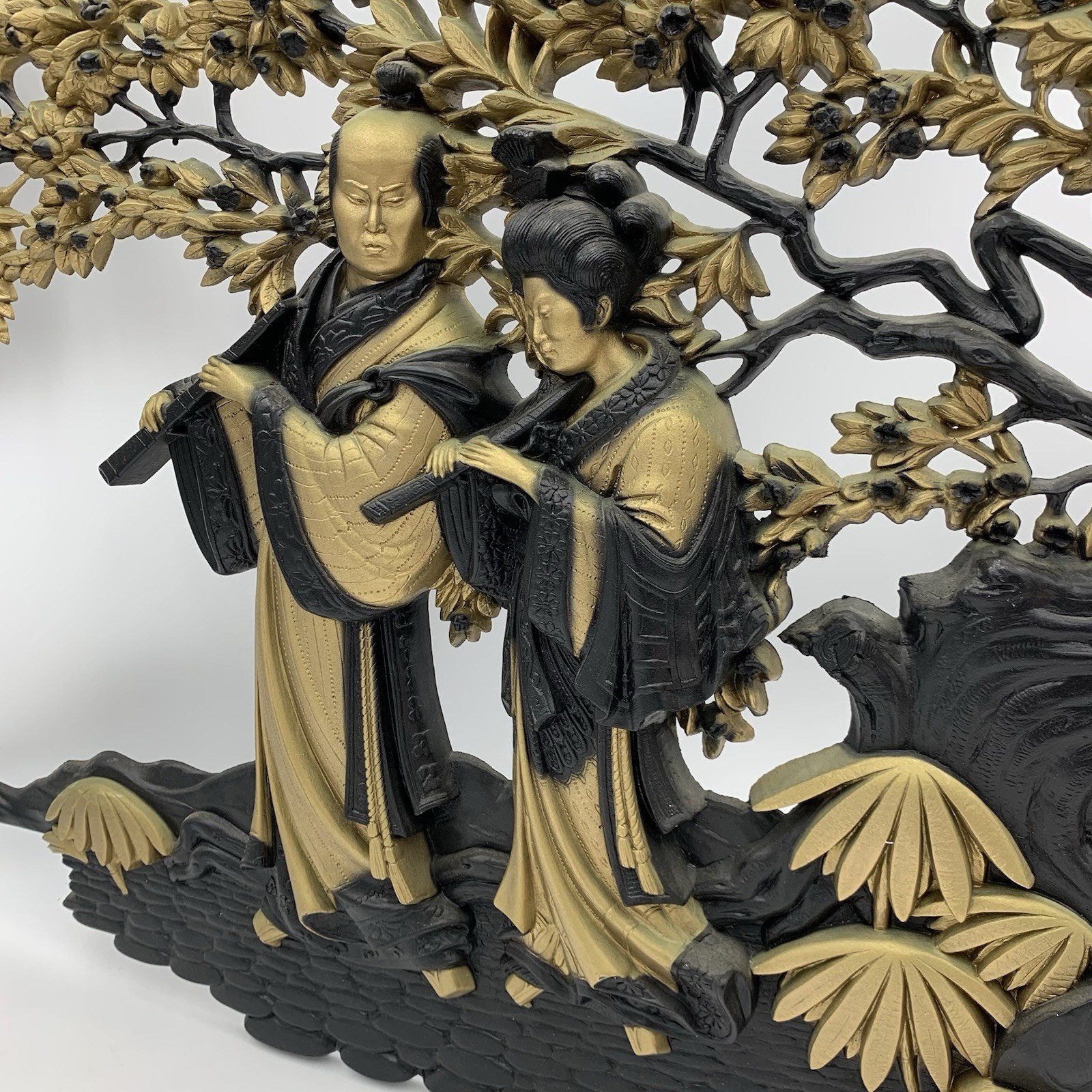 Vintage MCM Burwood 1973 Large Wall Art Japanese Asian Bonsai 37 X 22″ Gift EUC