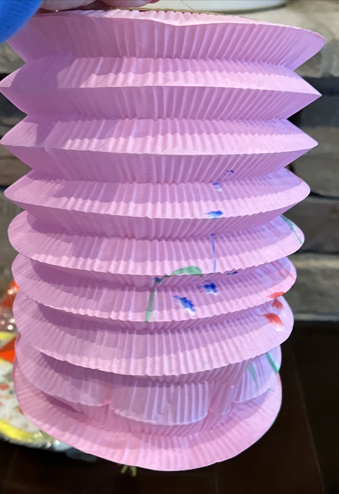 Vintage Small Chinese Paper Lanterns Butterflies & Flowers Sealed Lot Of 8