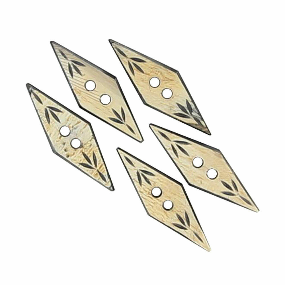 5 Pcs Decorative Buttons Natural Horn for DIY Crafts Scrapbook Sewing Craft