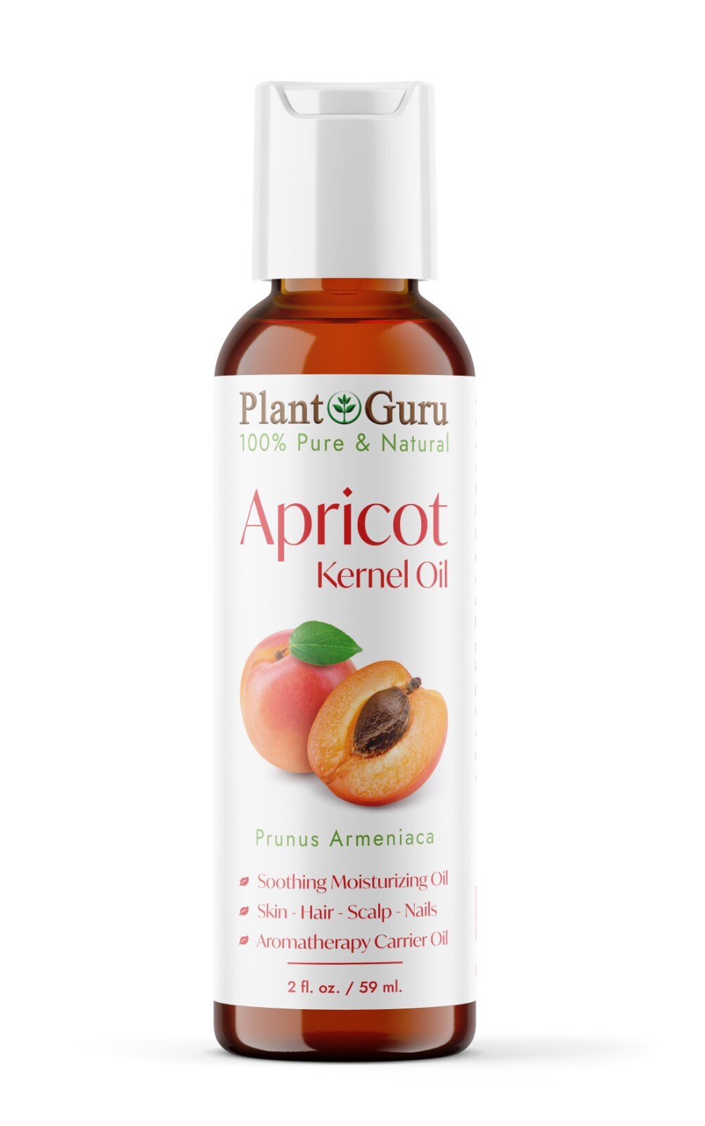 Apricot Kernel Oil 2 oz. 100% Pure Natural Carrier For Skin, Hair, Face, Massage