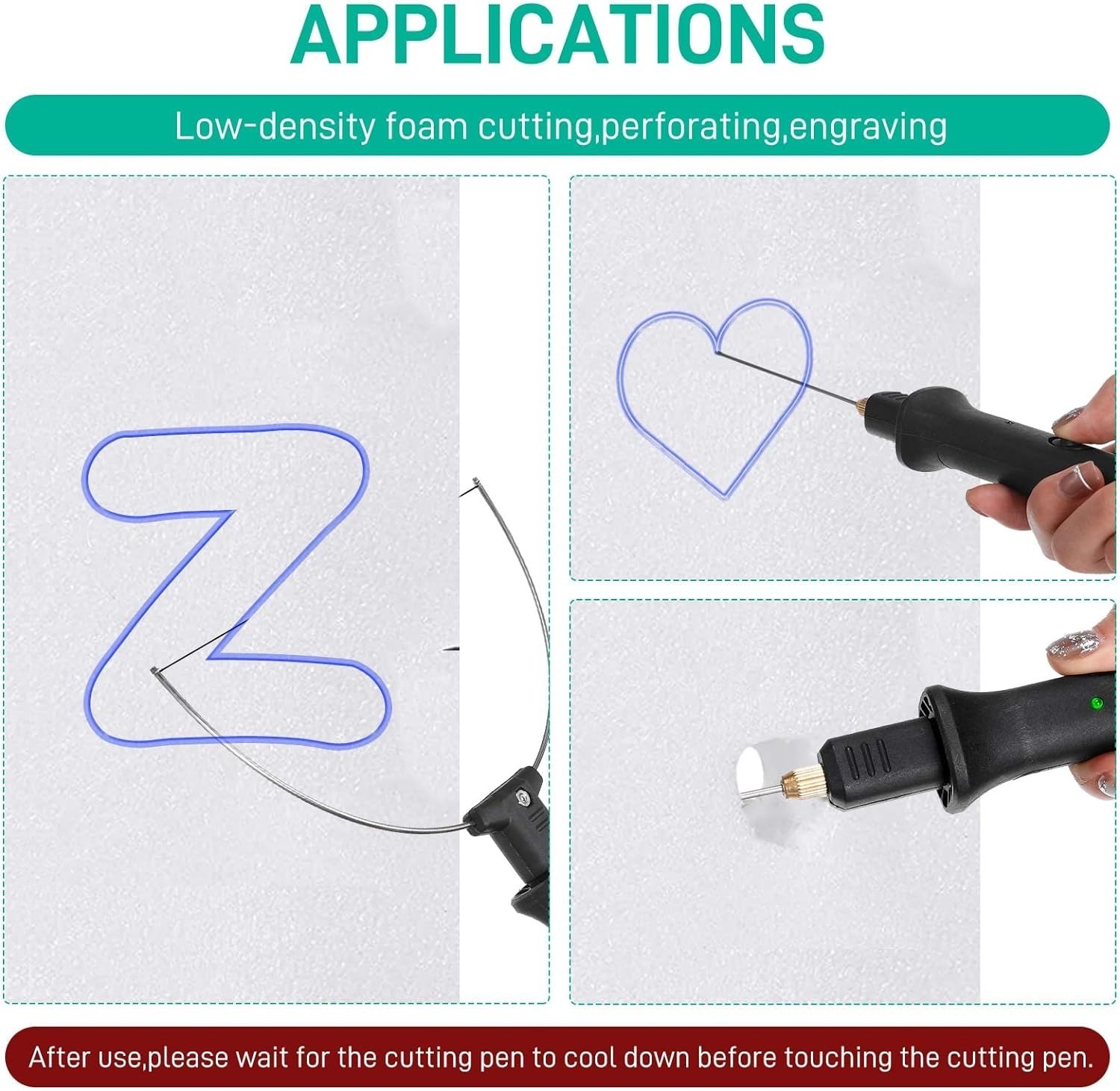 6-in-1 Hot Foam Cutter with 110-240V Controller & Rapid Heating for DIY Crafts