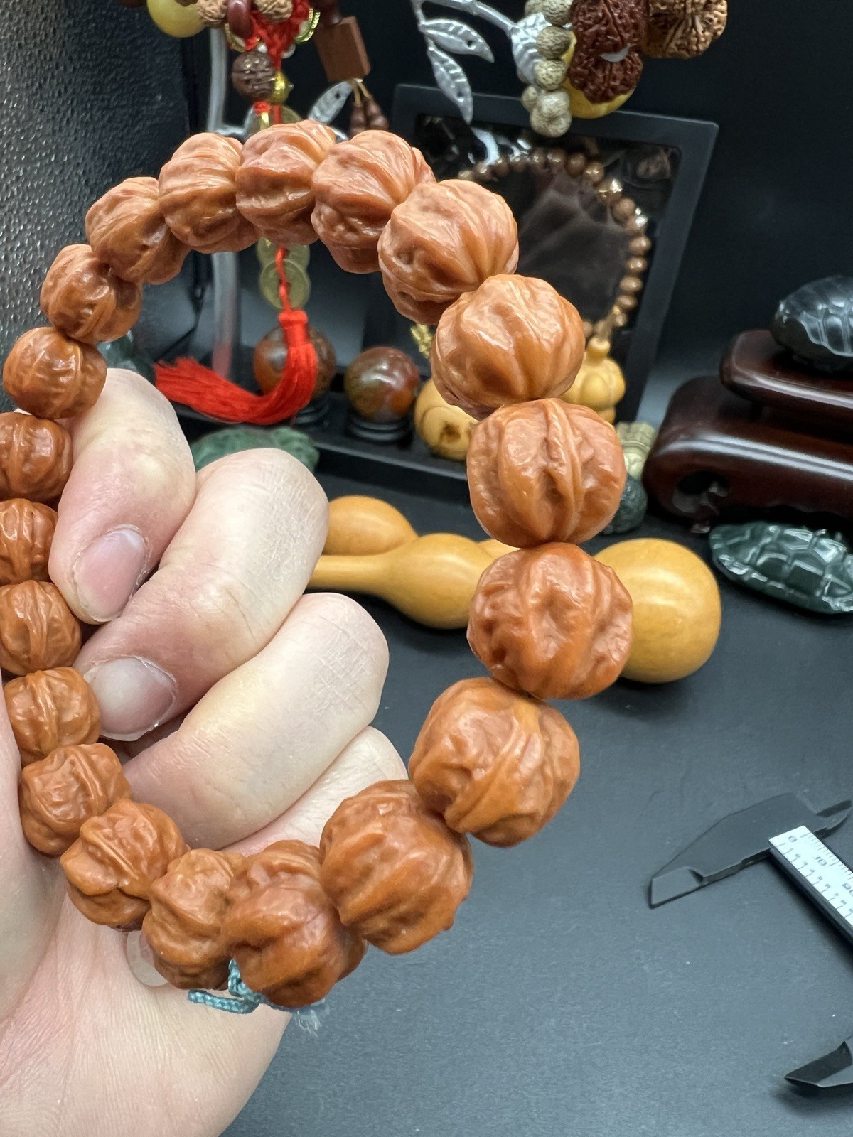 Collection 14.5×13mm Chinese Small Walnut Handheld 纯野生水晶皮小京八棱手持