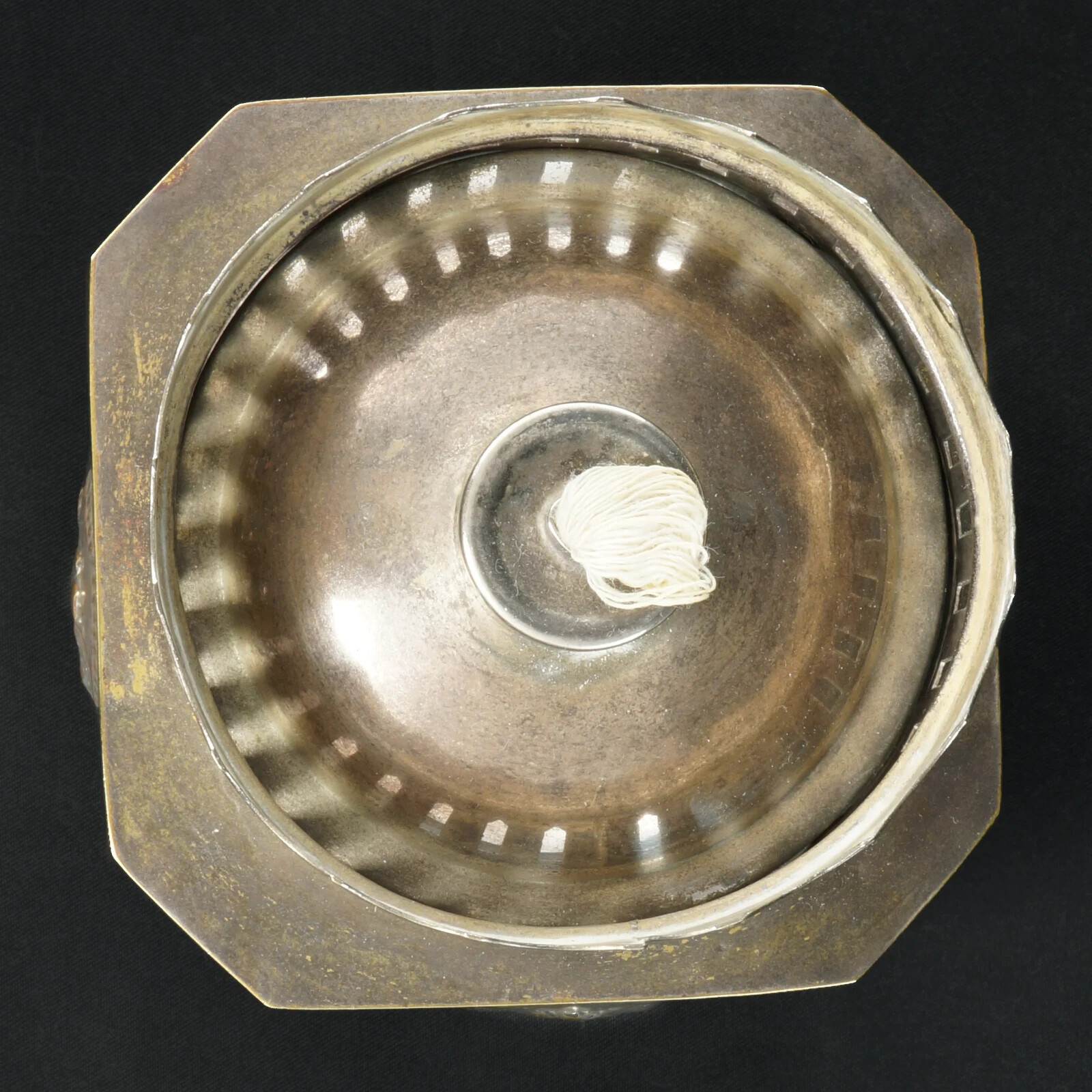 Hong Kong Paktong Oil Lamp Base c 1950