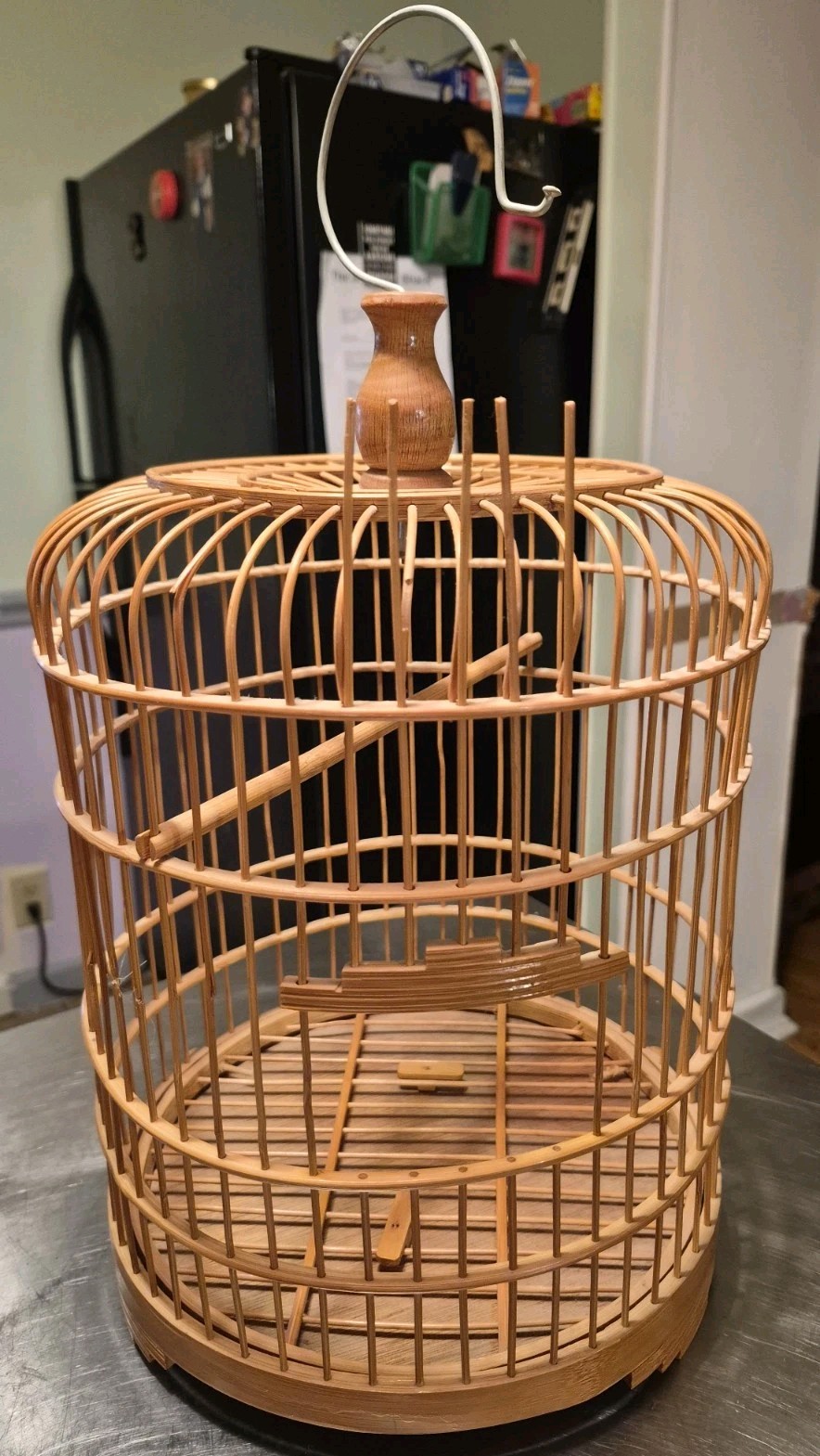 Vintage Chinese Bamboo Song Bird Bird Cage 14.5″h × 10″ w