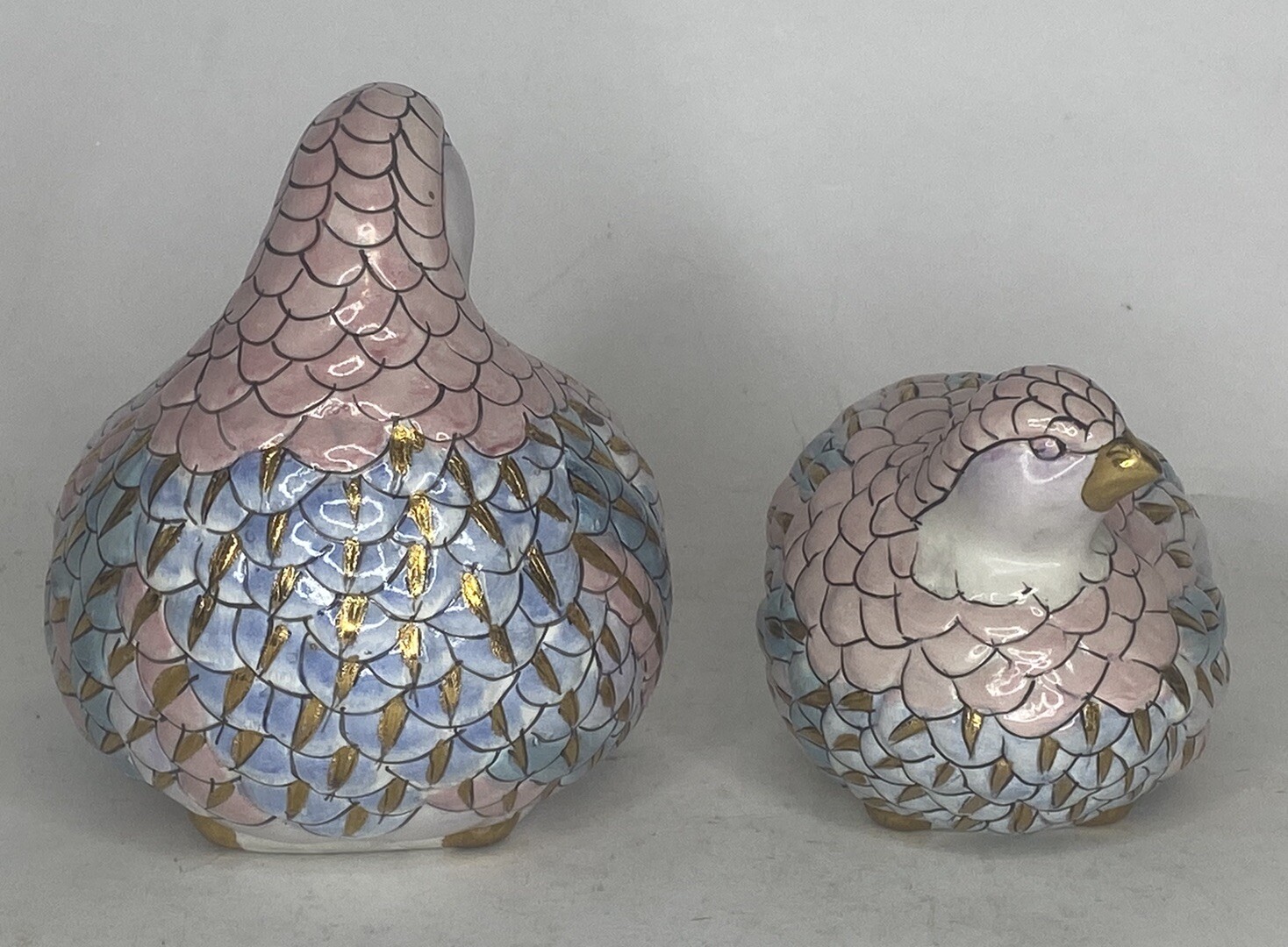 RARE Vintage H.F.P Macau Ceramic Love Birds Doves Chinese Porcelain TOYO