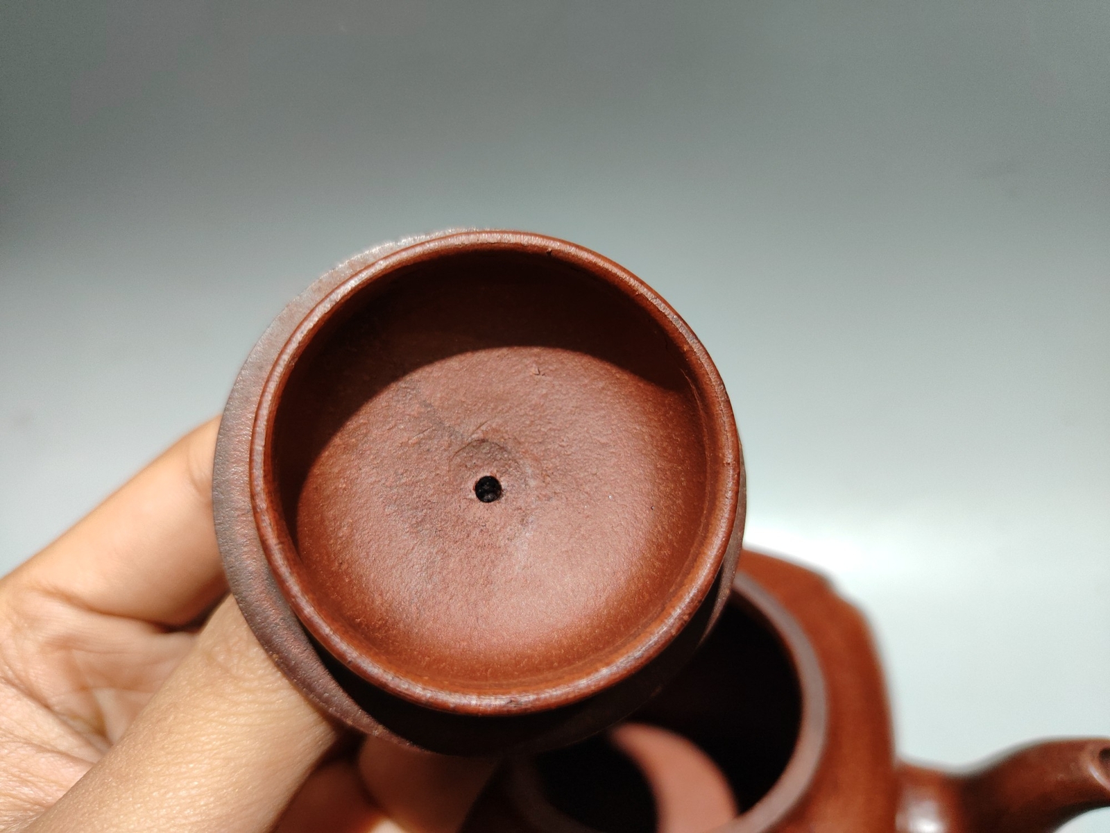6.3″ Collect Chinese Zisha Pottery Red Clay Hand-made 360CC Longevity God Teapot