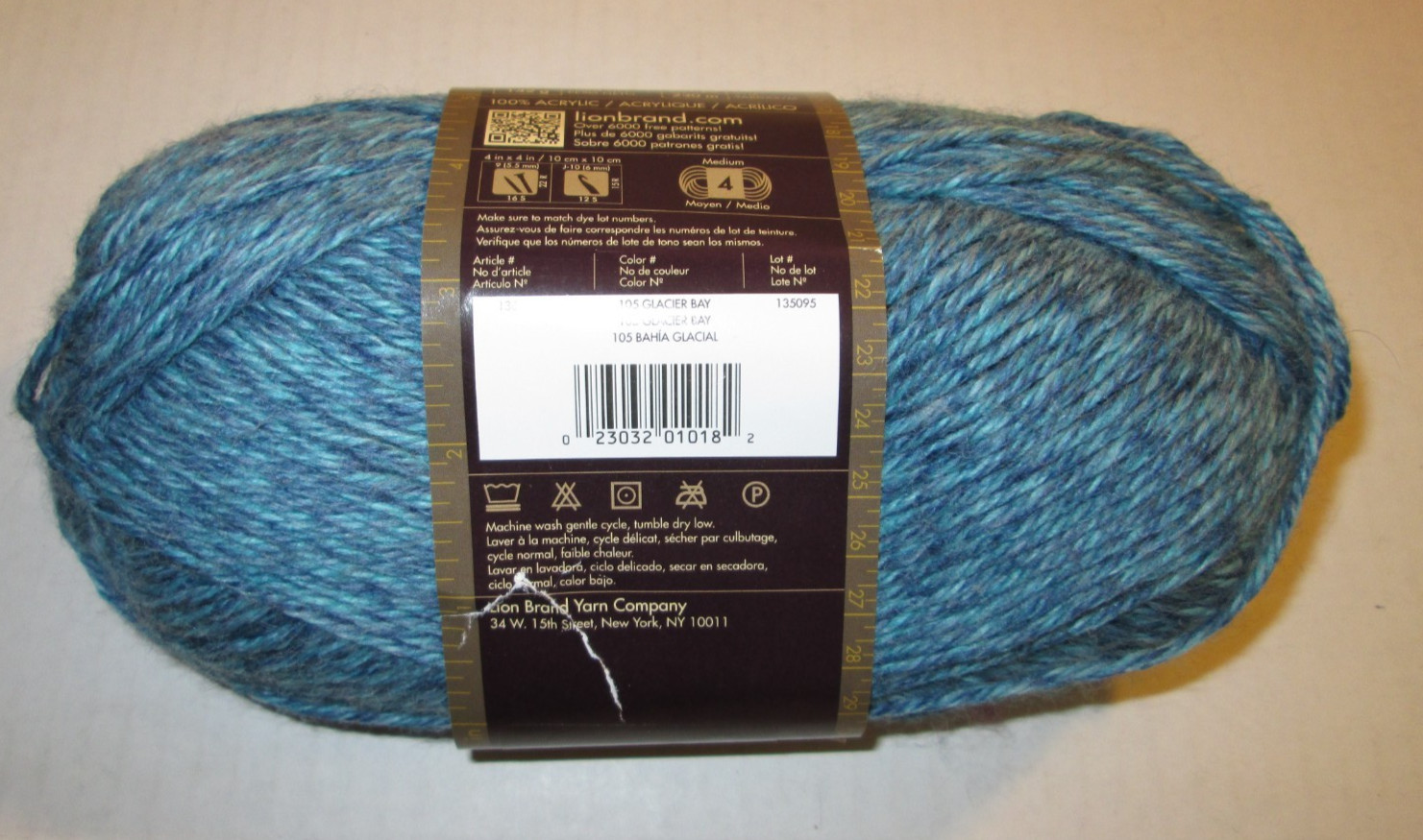 1 Skein Lion Brand Heartland Yarn #4 Acrylic 5oz – Choose Your Color