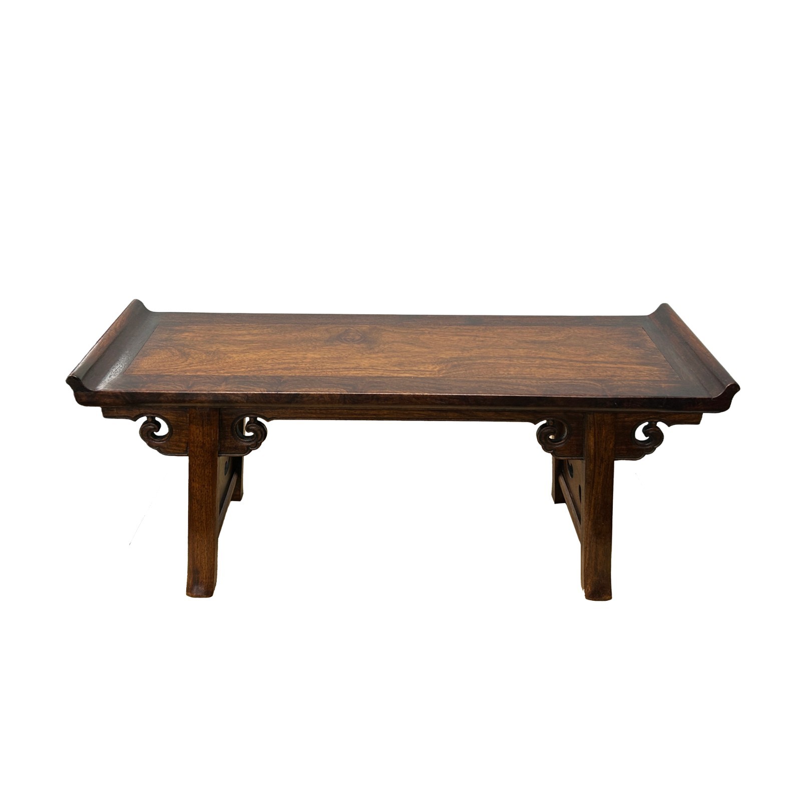22″ Brown Wood Rectangular Ru Yi Point Edge Display Stand Riser GB242