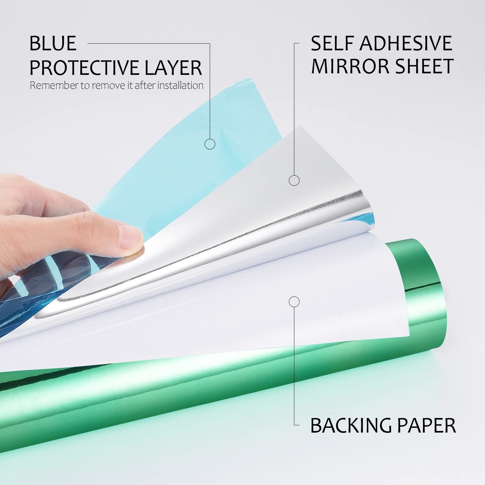 Gold Adhesive Vinyl Roll Flexible Reflective Peel and Stick Sticker Paper Sheets