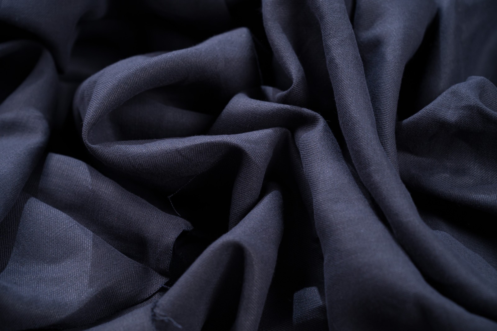 Luxury Linen Cotton Trouser Fabric Navy Blue 220g 1.7m For Bespoke Chinos Italy