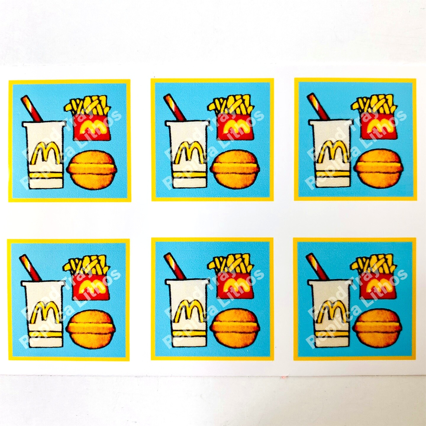 Replacement Food Tray Lithos for Playskool McDonald’s #430 (Set of 6)