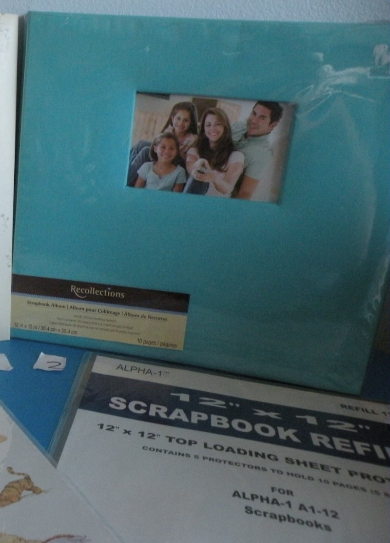 Recollections Scrapbook Tuquoise front photo window with extra refill pages K8