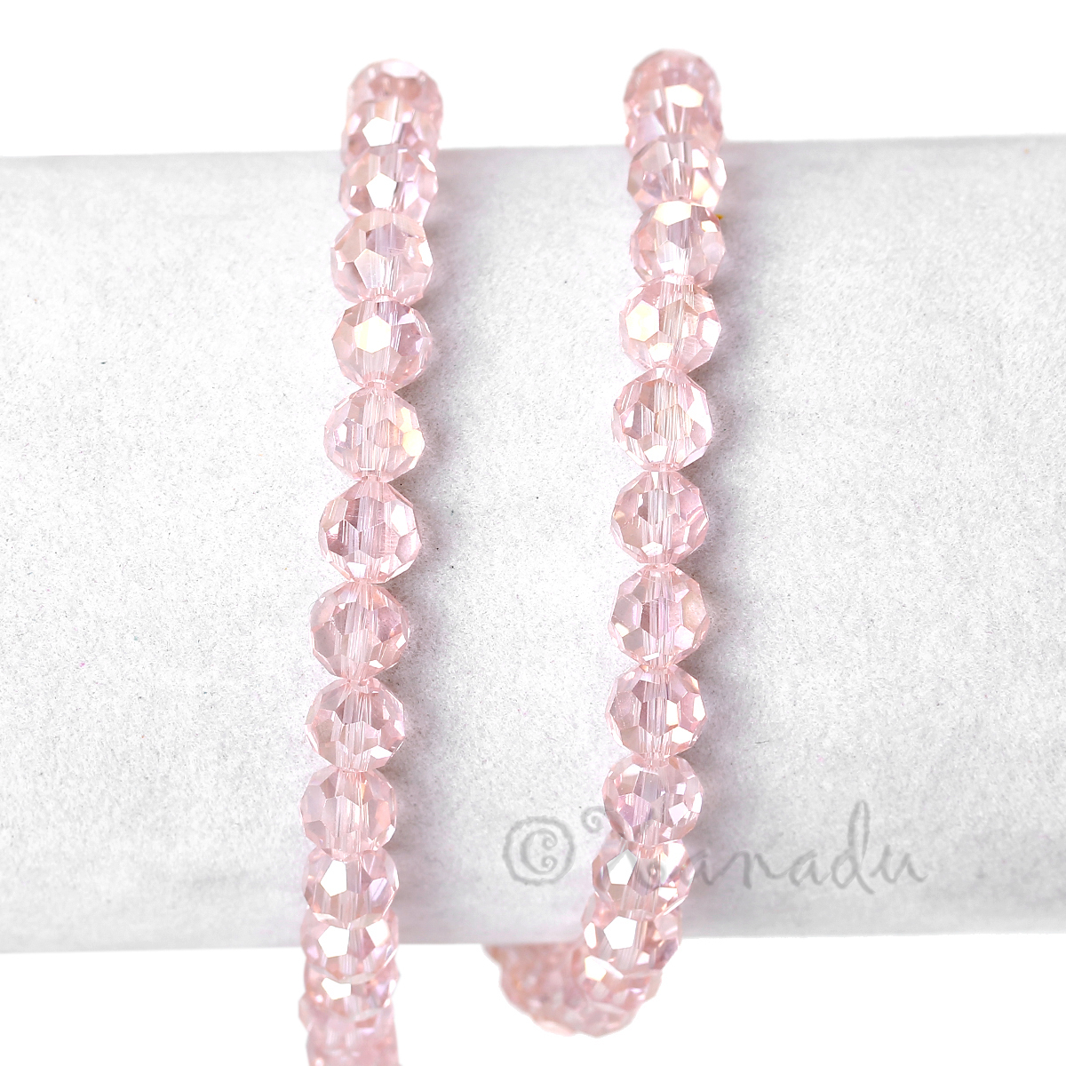 Pink Aurora Borealis Faceted Wholesale 6mm Round Crystal Beads G8878 – 100PCs