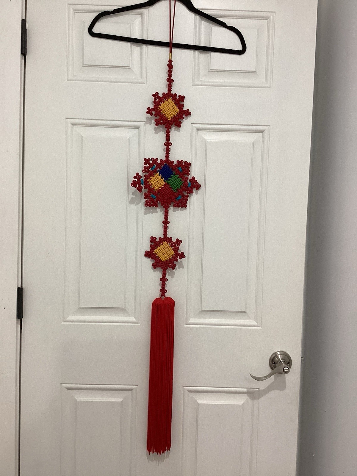 Chinese Asian Knoted Tussel Good Fortune Multicolor 49”