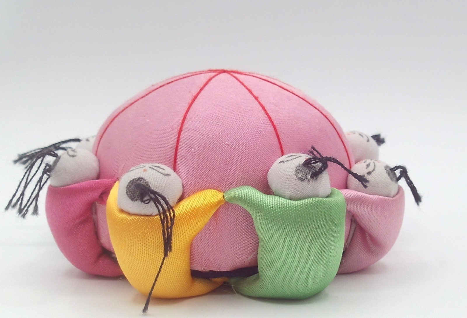 Chinese Silk Pin Cushion 3.75″ Round Made in China