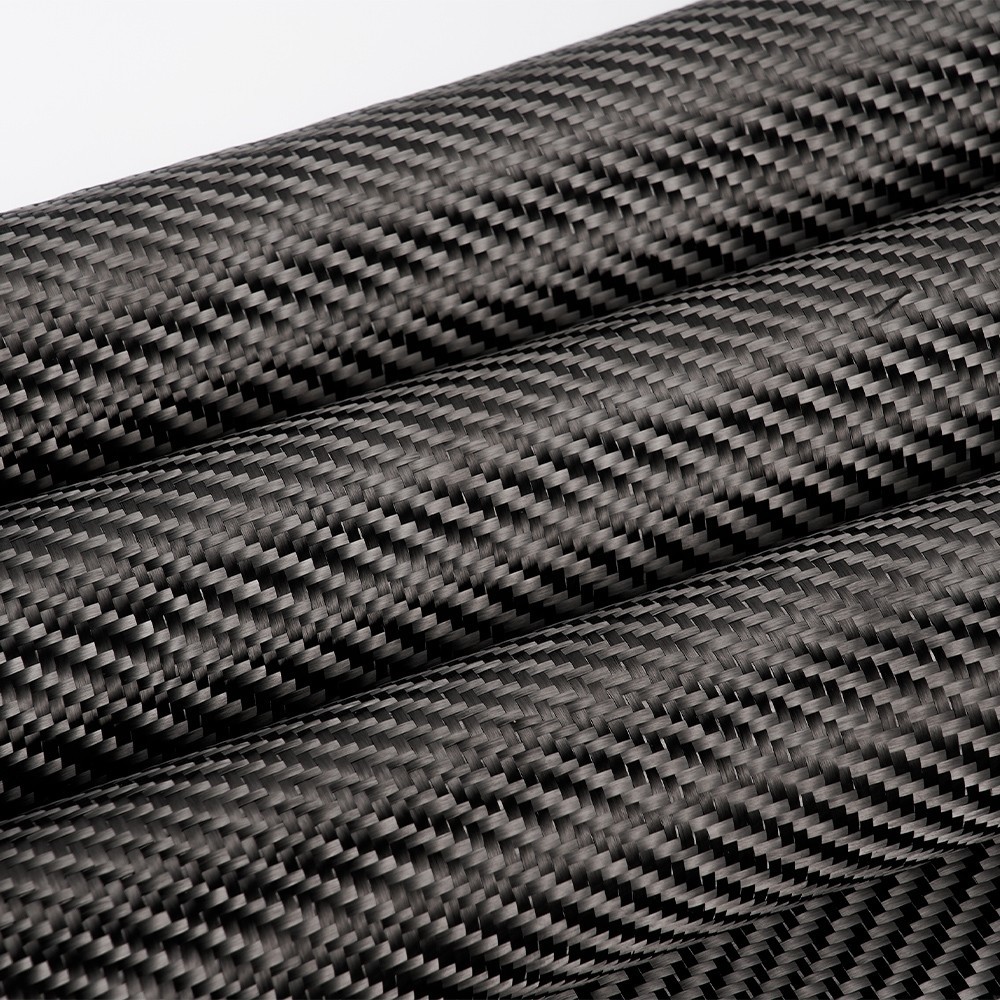 23.6″ – 118″ Real Carbon Fiber Fabric Cloth Roll 3k 200gsm 2×2 Twill Weave Black