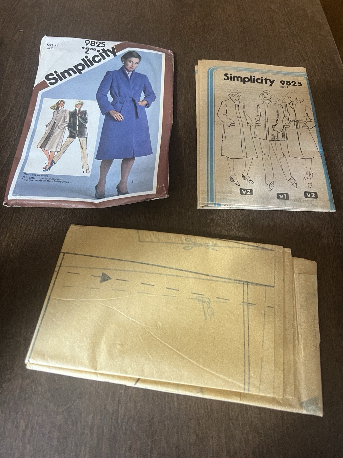 Simplicity# 9825 Misses Lined Coat or Topper size 12 Sewing Pattern
