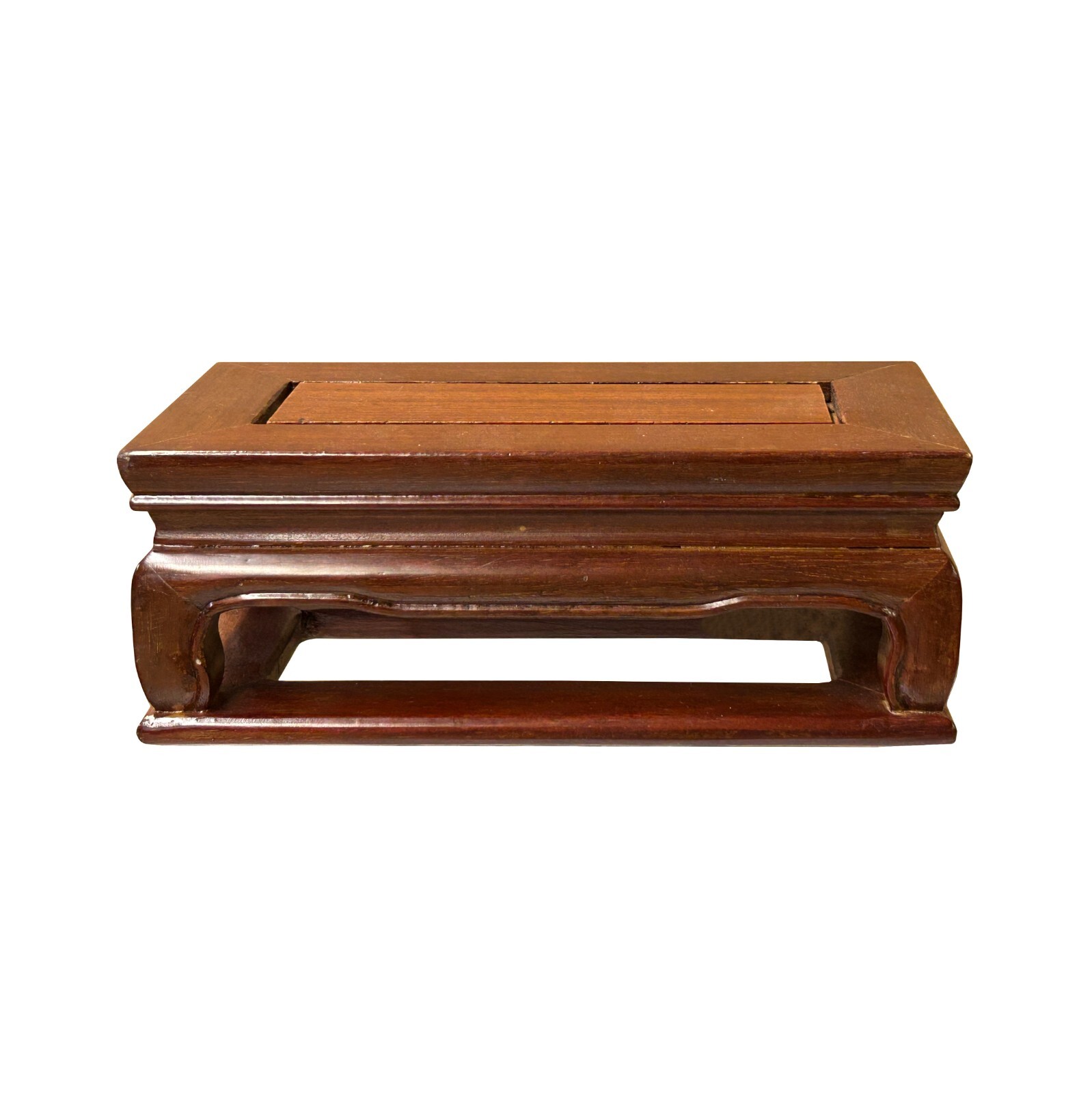7.5″ Light Brown Rectangular Curve Legs Wood Display Stand Riser st1107