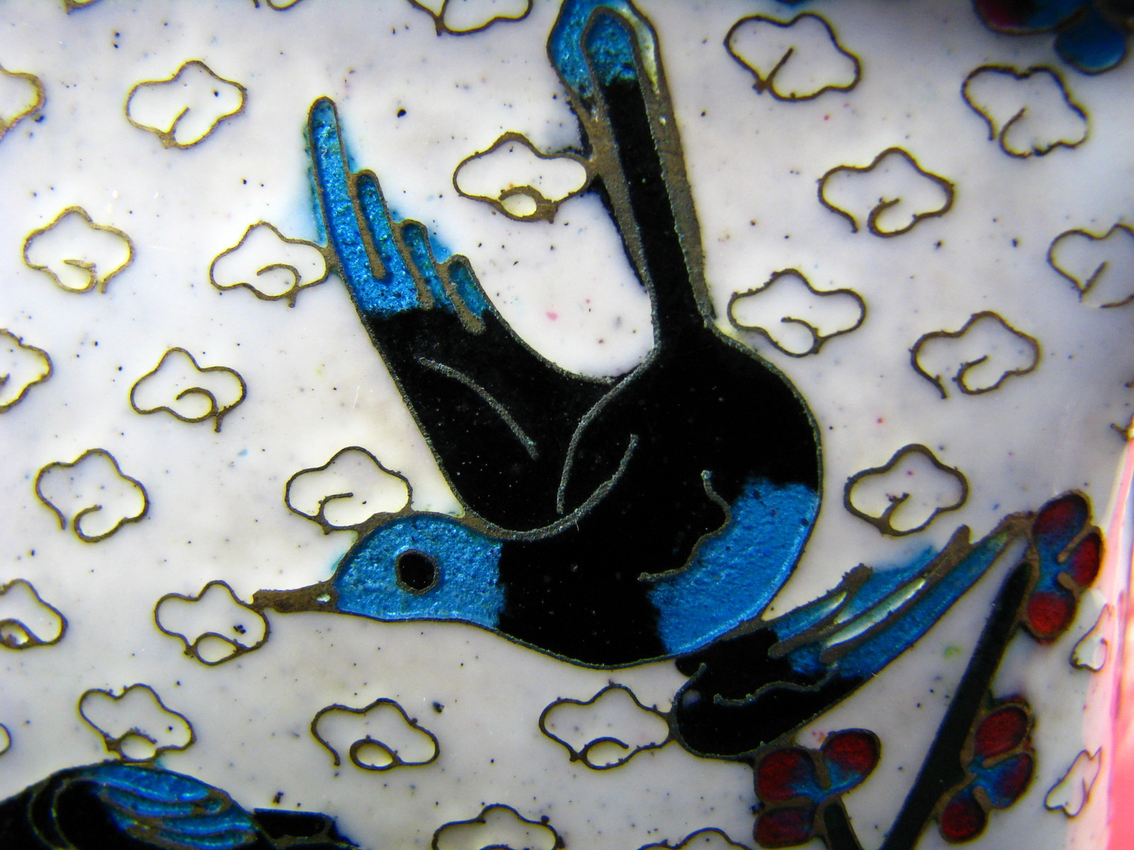 CHINESE CLOISONNE ENAMEL BRASS PURSE HANDBAG CHAMPLEVE ENAMEL Asia China c1900’s