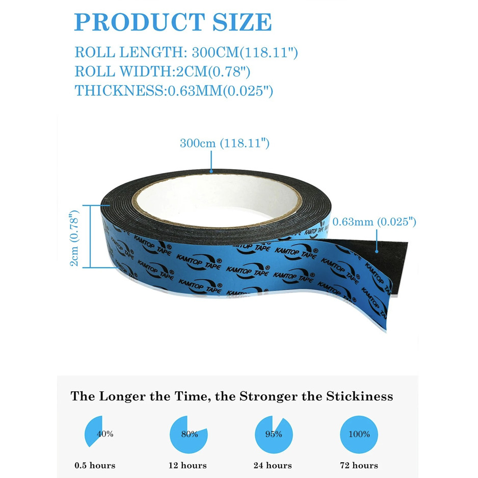 1pc 3M Strong Double Sided Foam Tape Heavy Duty Mounting – NEW