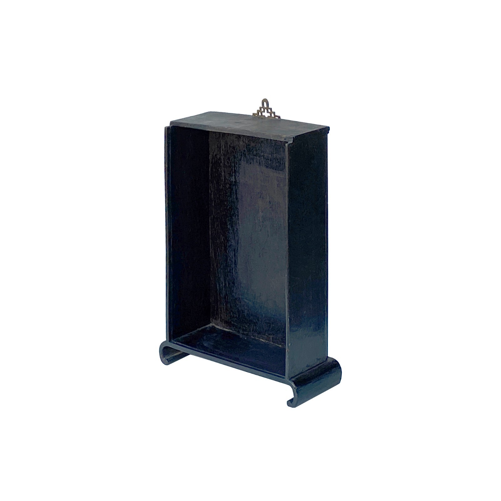 Distressed Brown Black Wood Open Frame Display Easel w Hanger GB284