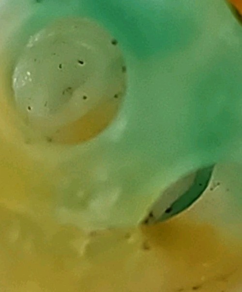 Chinese Jade Carved 2 Layer Puzzle Sphere Magic Ball Asian Multi Color 1″ Wide