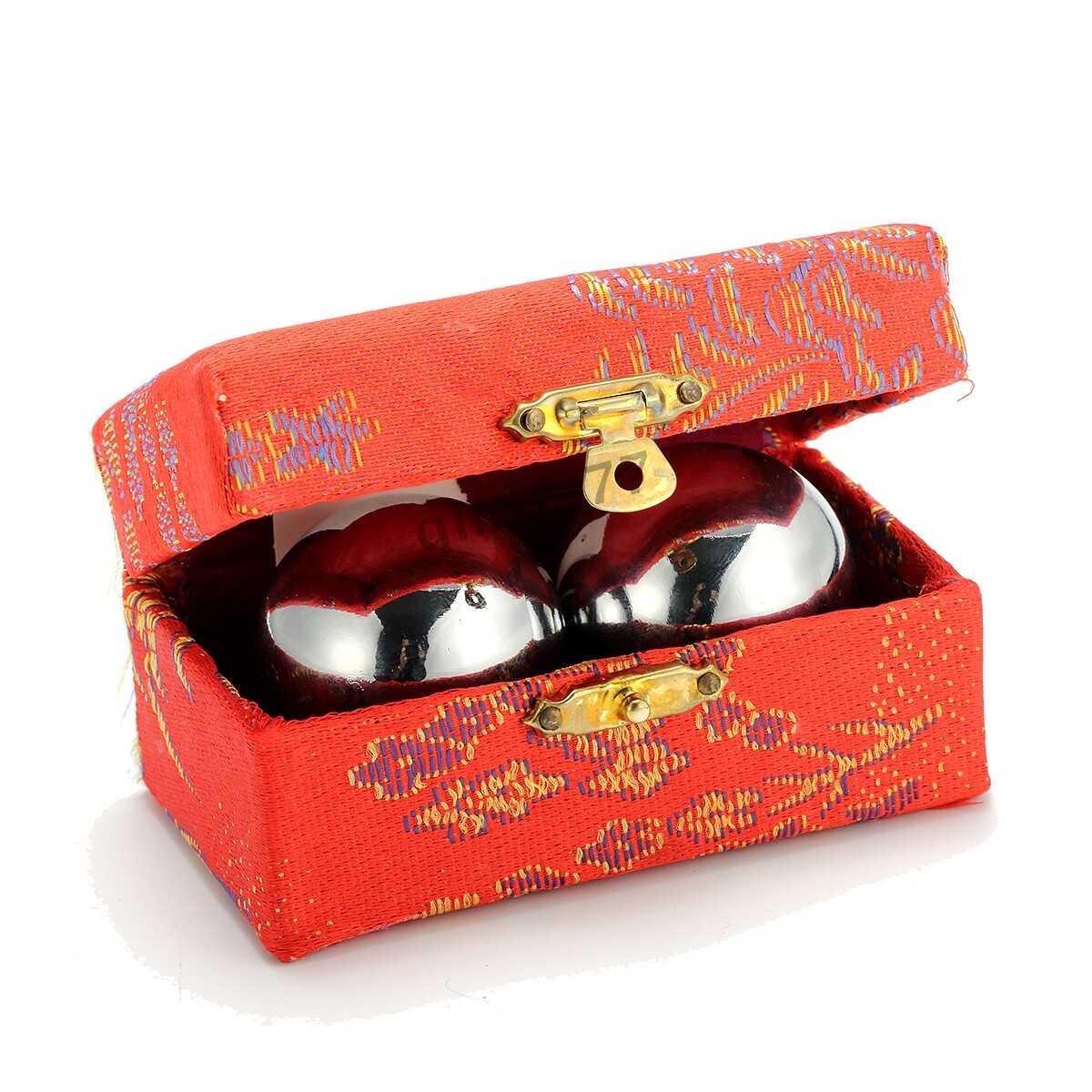 2x Chinese Baoding Balls Chrome Health Exercise Stress Relief Relaxation Therapy