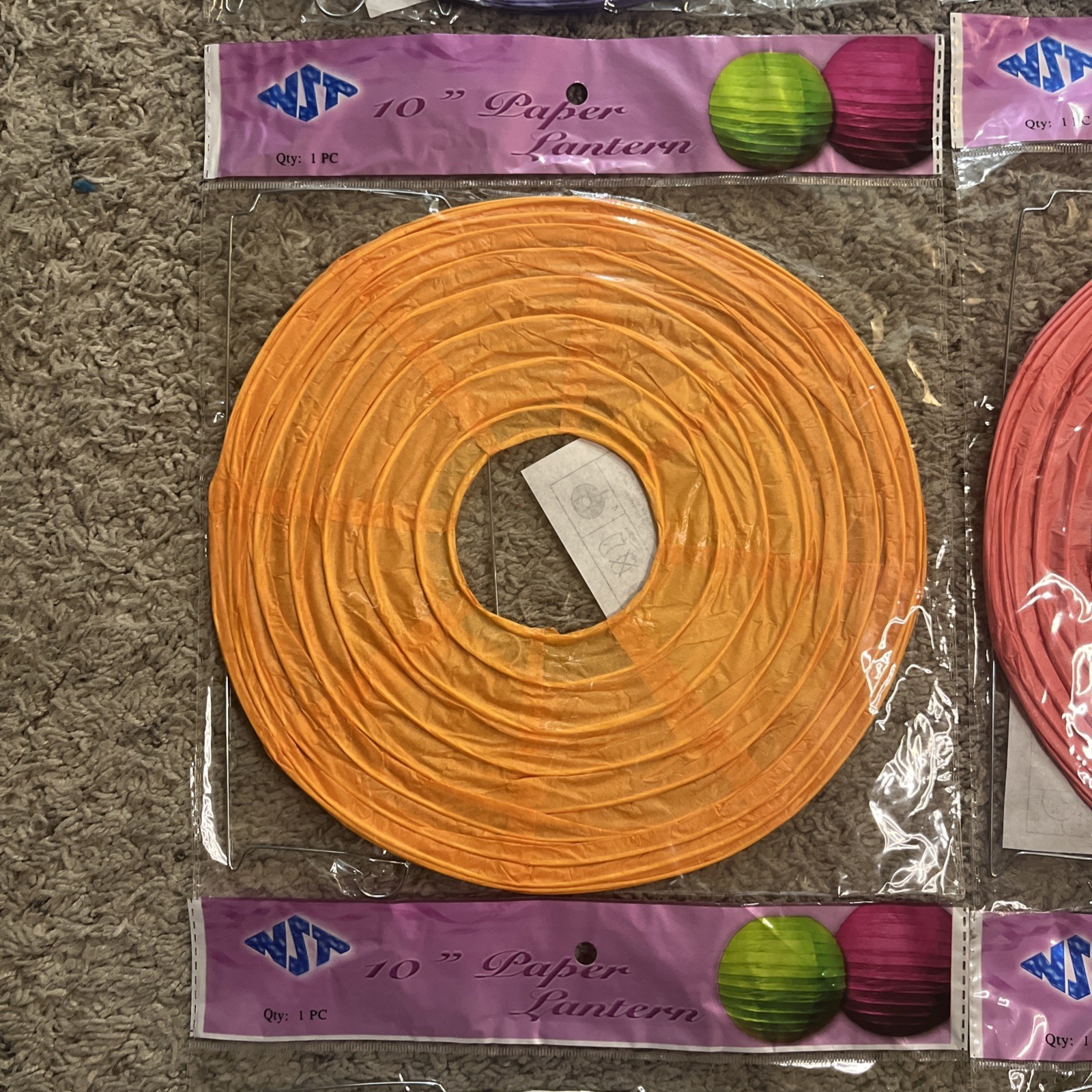 Chinese Paper Lanterns Lot of 6 Colored Preparation 10″ inch Decorative NST