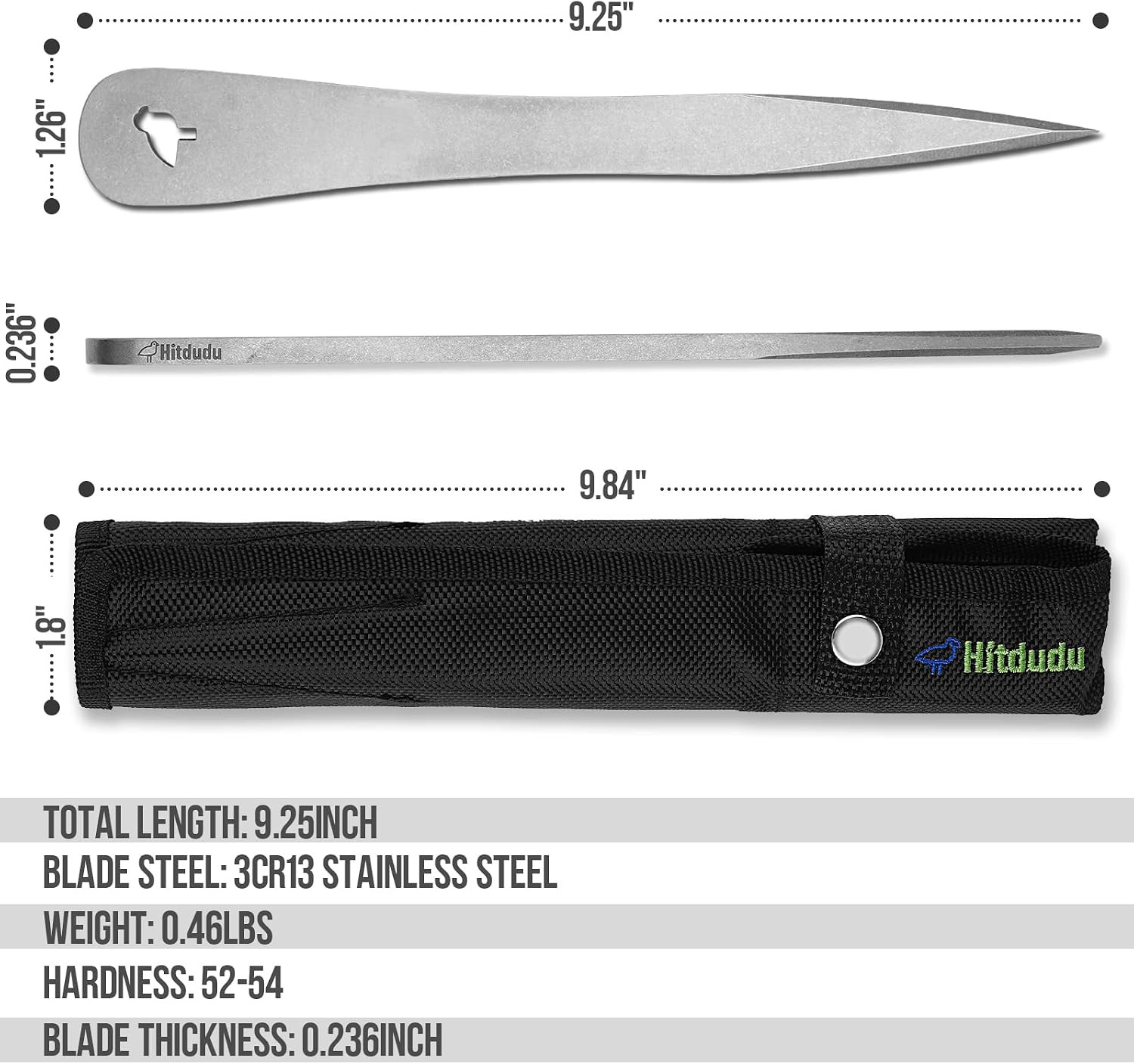 Hitdudu the Beak- Throwing Spikes 6Pack Set – 0.236″ Thick Premium Stainless Ste
