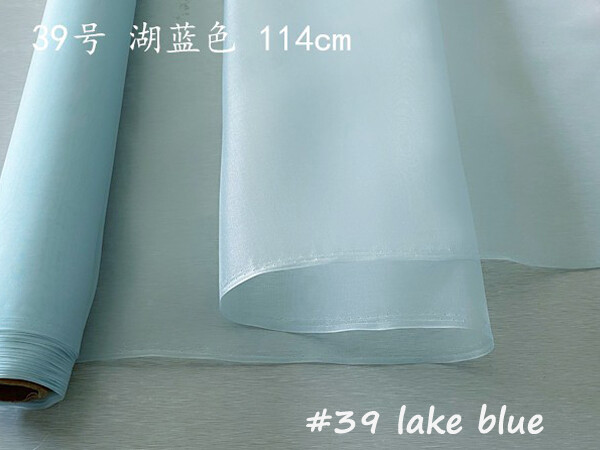 1Yard*114cm Plain Pure Silk Organza Fabric Gauze For Wedding
