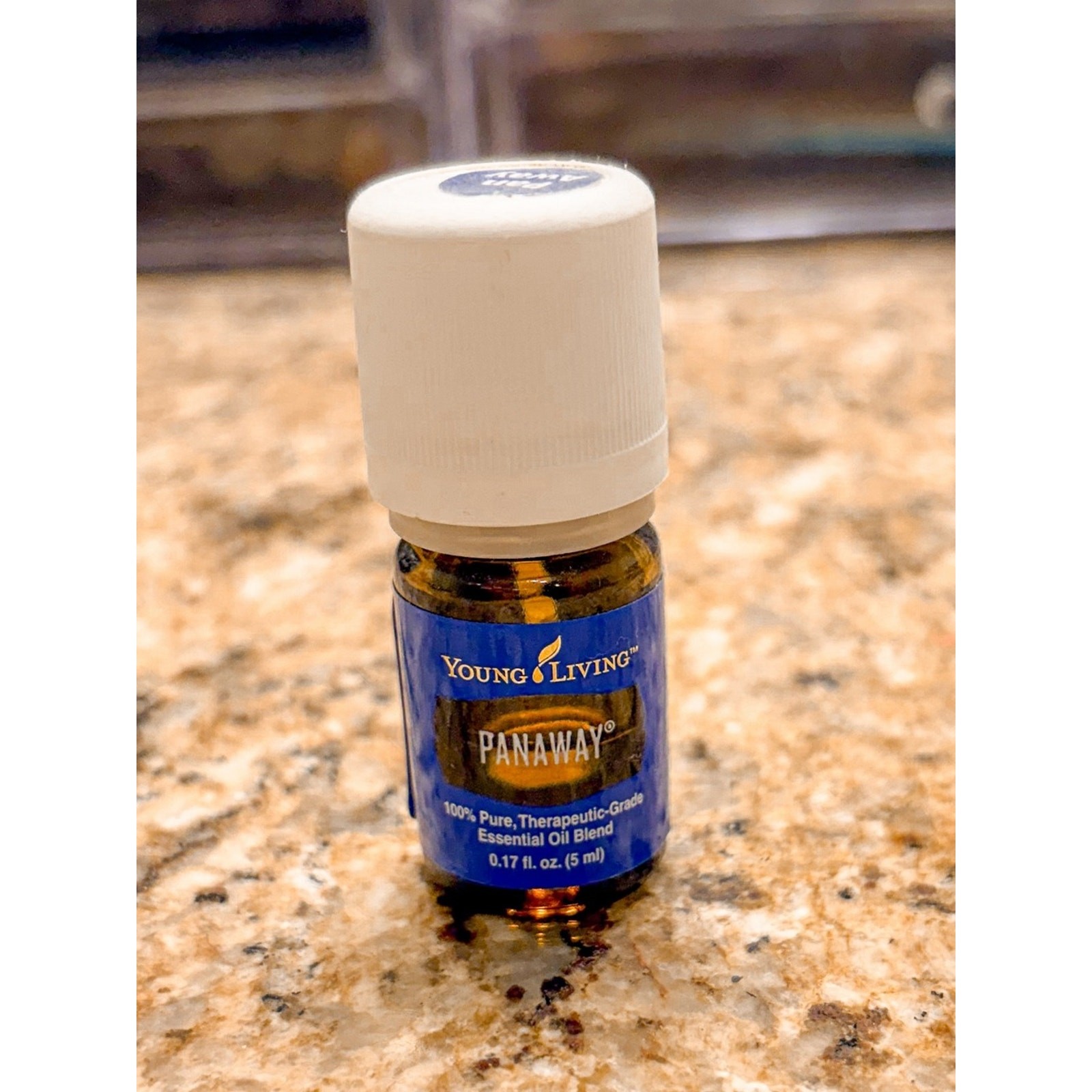 Young Living Panaway Essential Oil Blend, 5 mL bottle, Half Left, MSRP $55