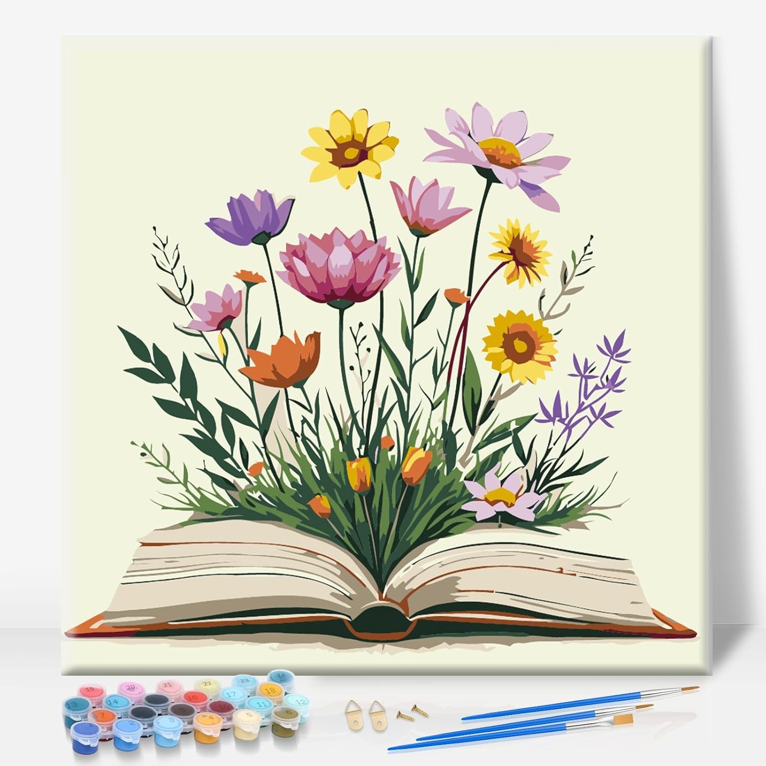Framed Paint by Numbers Kit for Adults Beginner & Kids Ages 10-13, Books Easy Pa